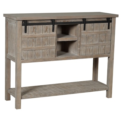 Roth Farmhouse Weathered Ash Grey, Farmhouse Sofa Table With Drawers