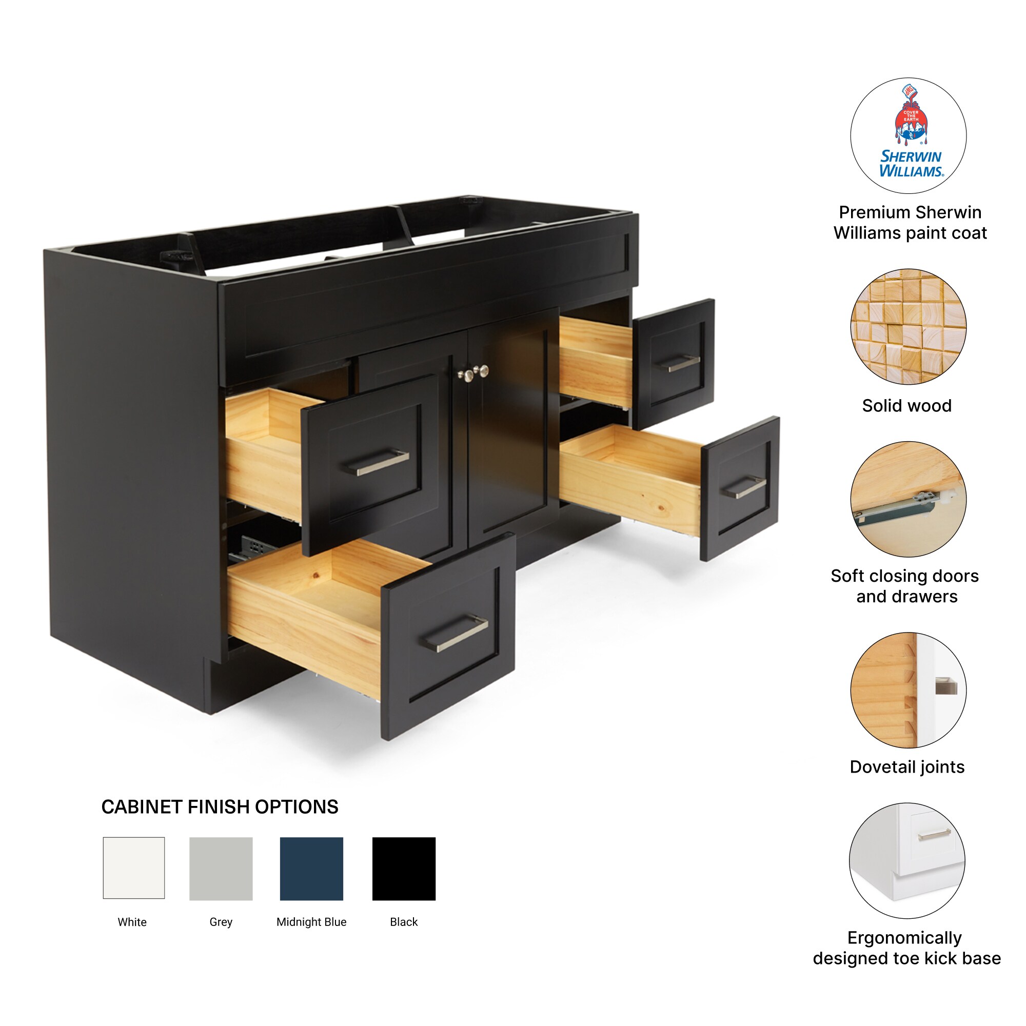 ARIEL F054S-BC-BLK vanities - View #5