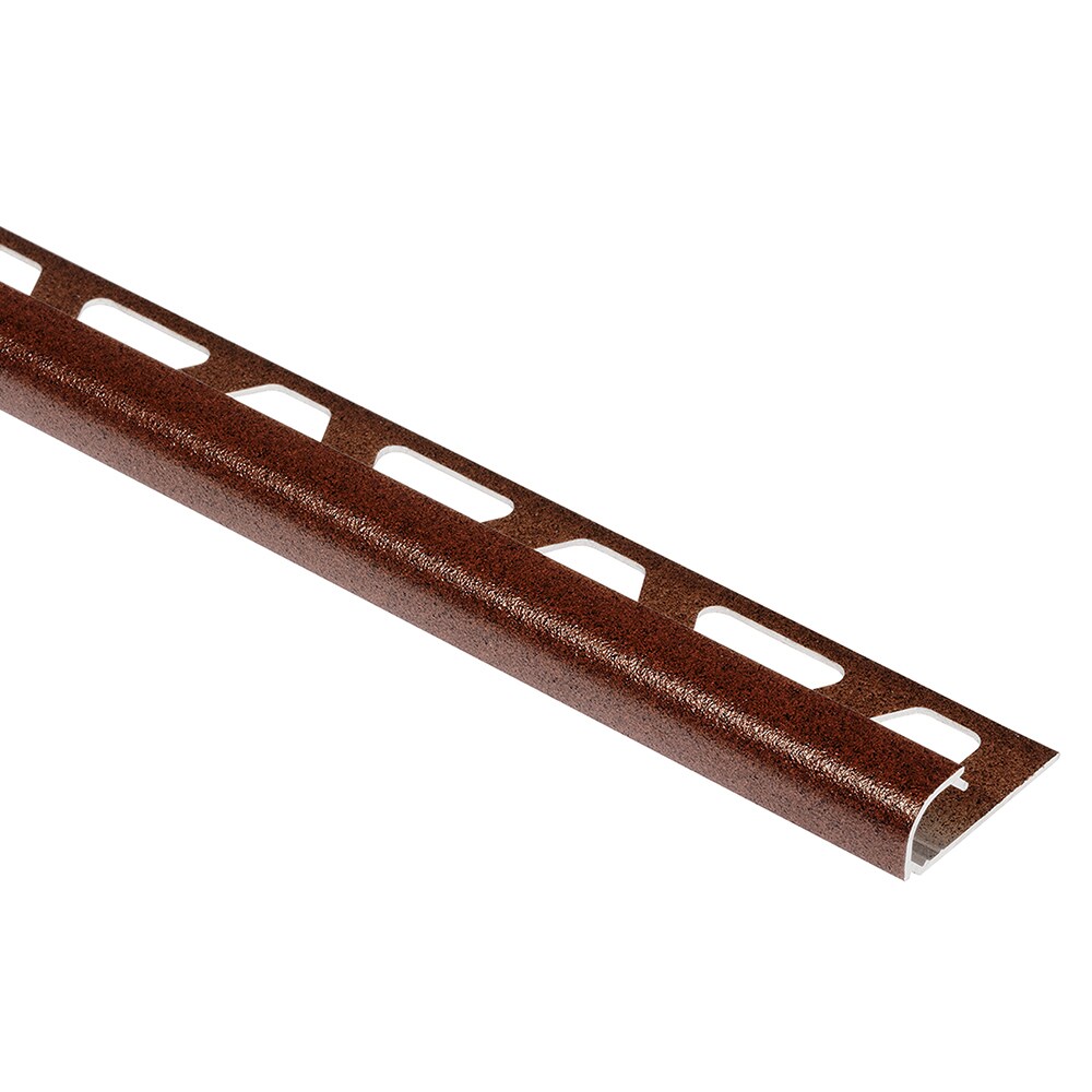 Schluter Systems RO100TSR Rondec 0.375-in W x 98.5-in L Rustic brown textured color-coated aluminum Aluminum Bullnose Tile Edge Trim