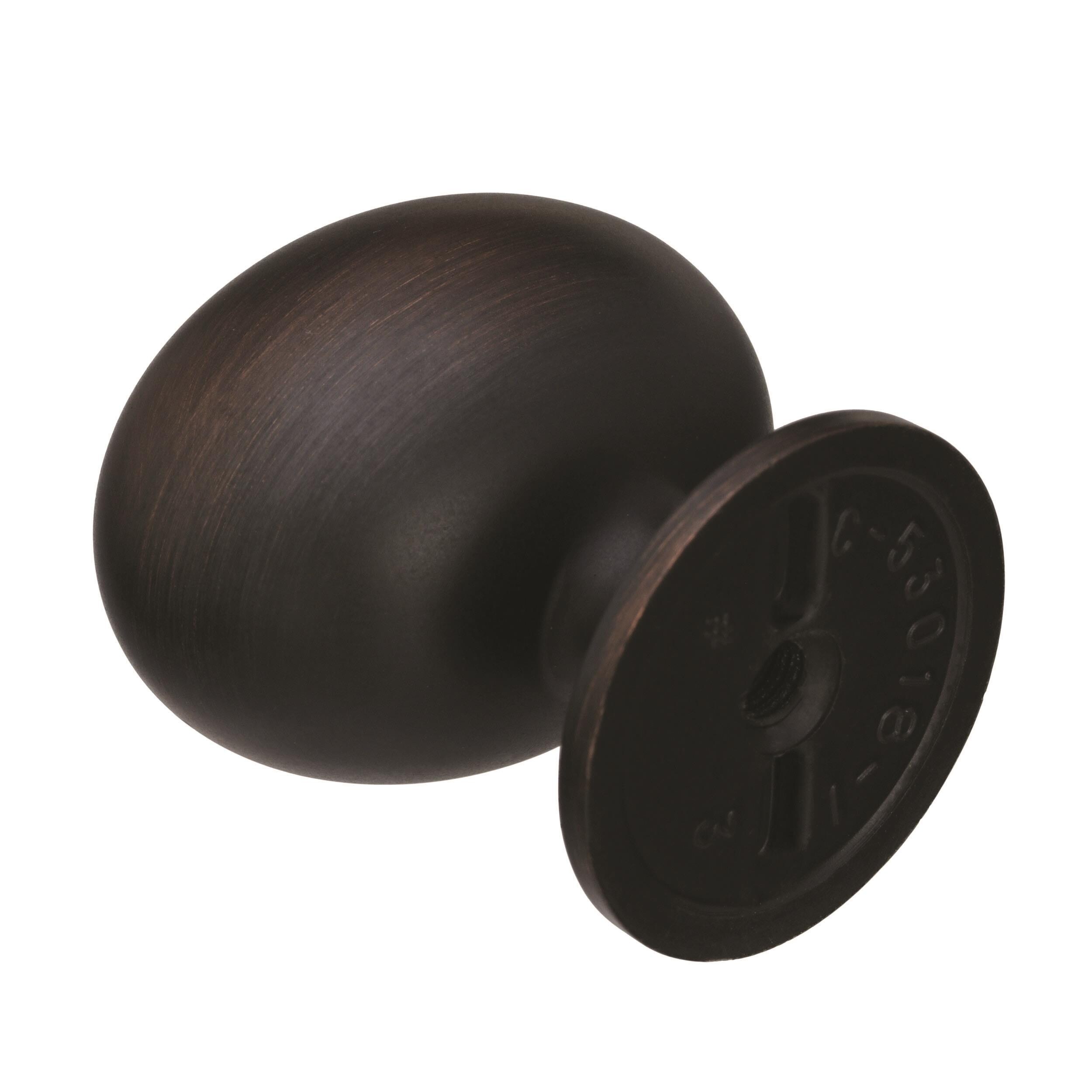 Allison Oval Oil Rubbed Bronze Cabinet Knob with Hardware