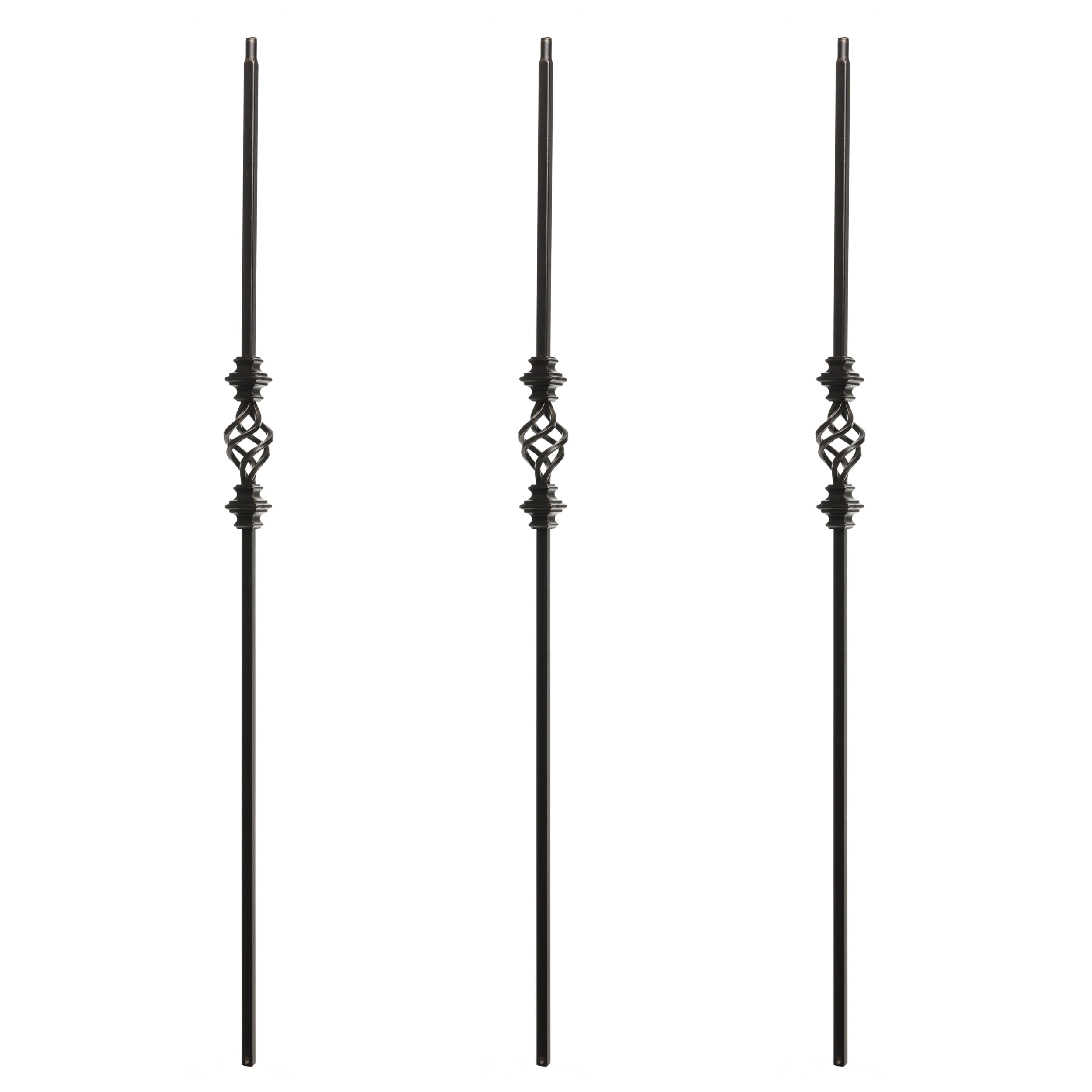 RELIABILT WGT62RB 43-in x 0.5-in Rubbed Bronze Wrought Iron Basket Stair Baluster (3-Pack)