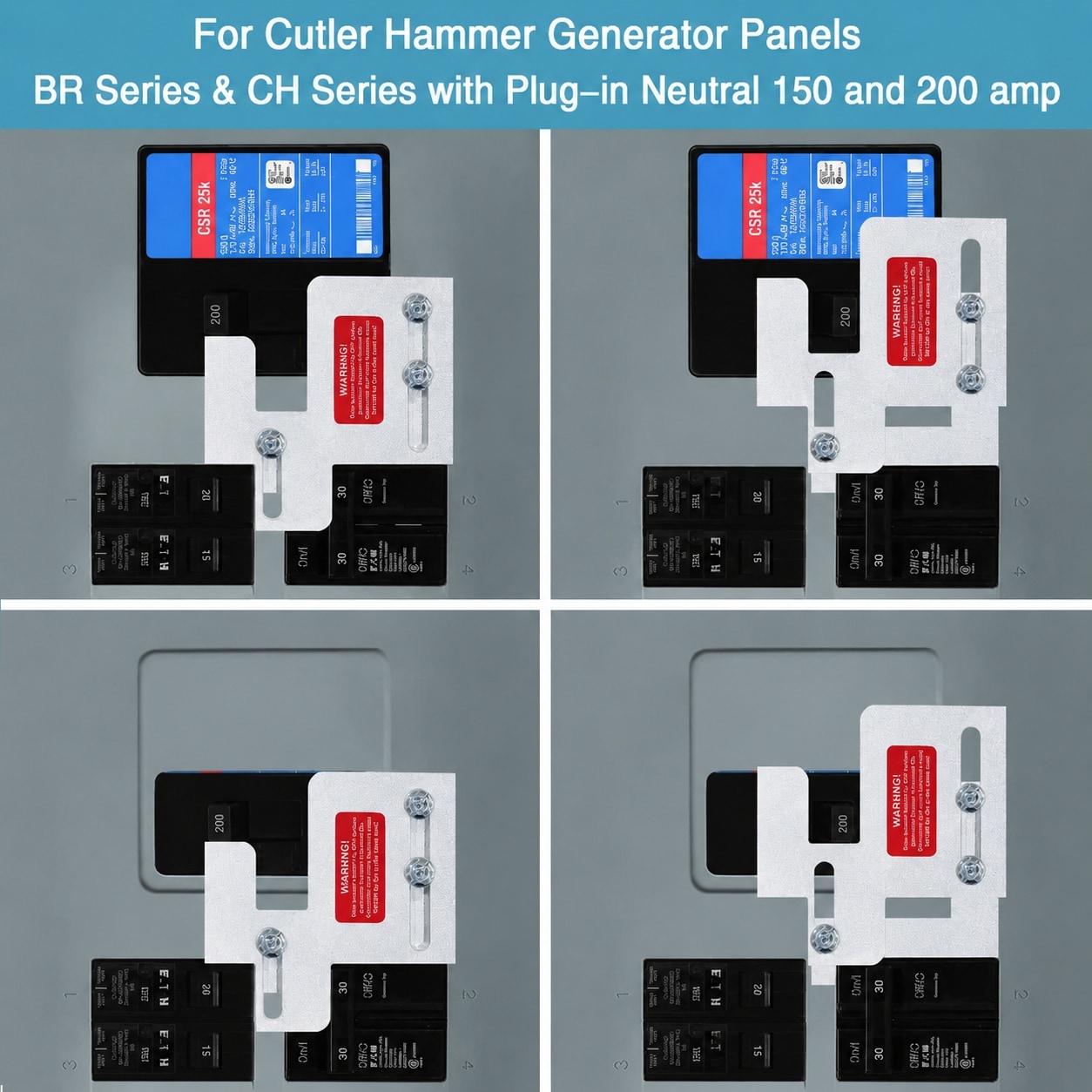 Misopily Generator Interlock Kit Compatible with Eaton Cutler Hammer BR ...