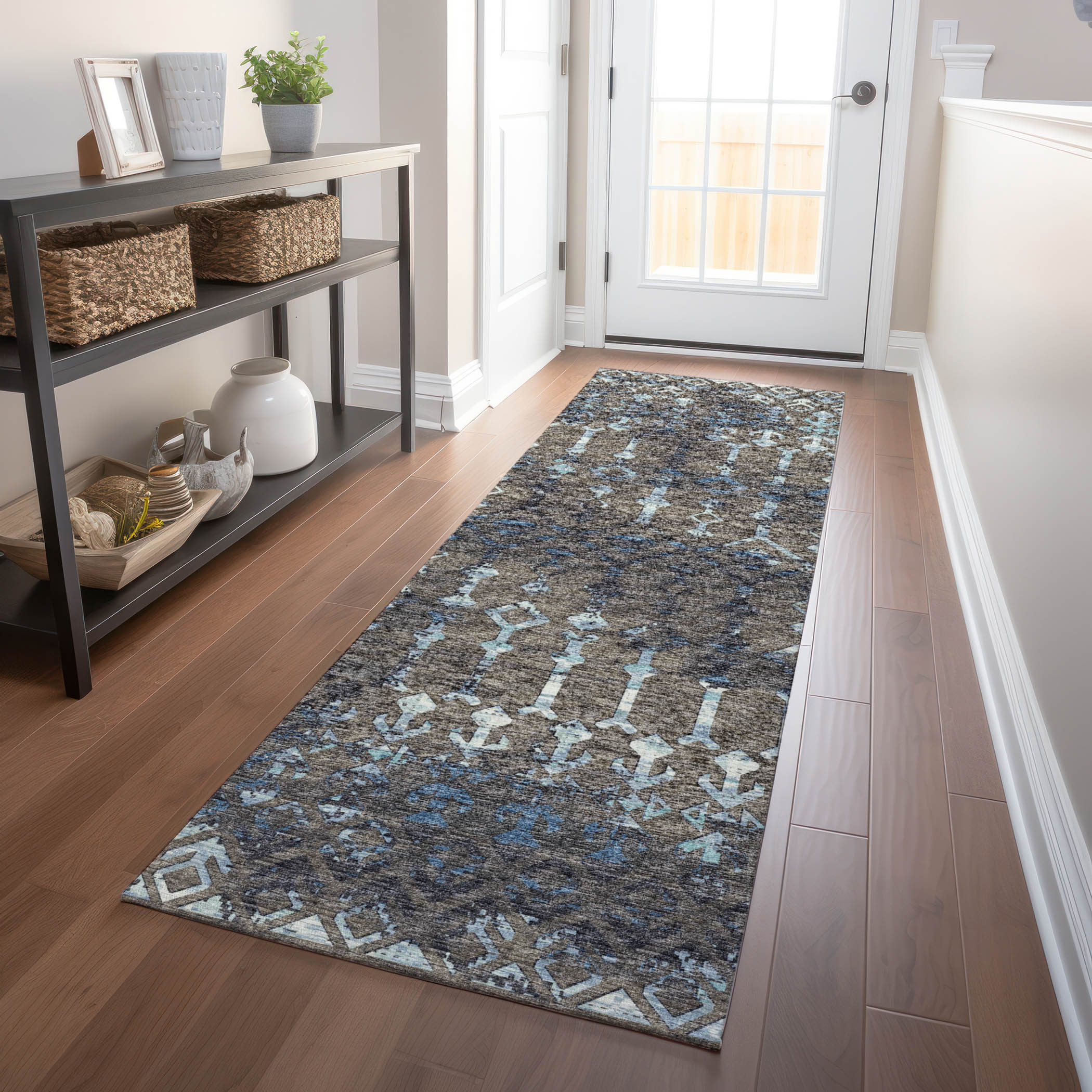 Addison Rugs AMF79MI2X8 Mayfield AMF79MI 2 x 7 (ft) Loomed Polyester Mink Rectangular Indoor Abstract Machine washable Runner rug