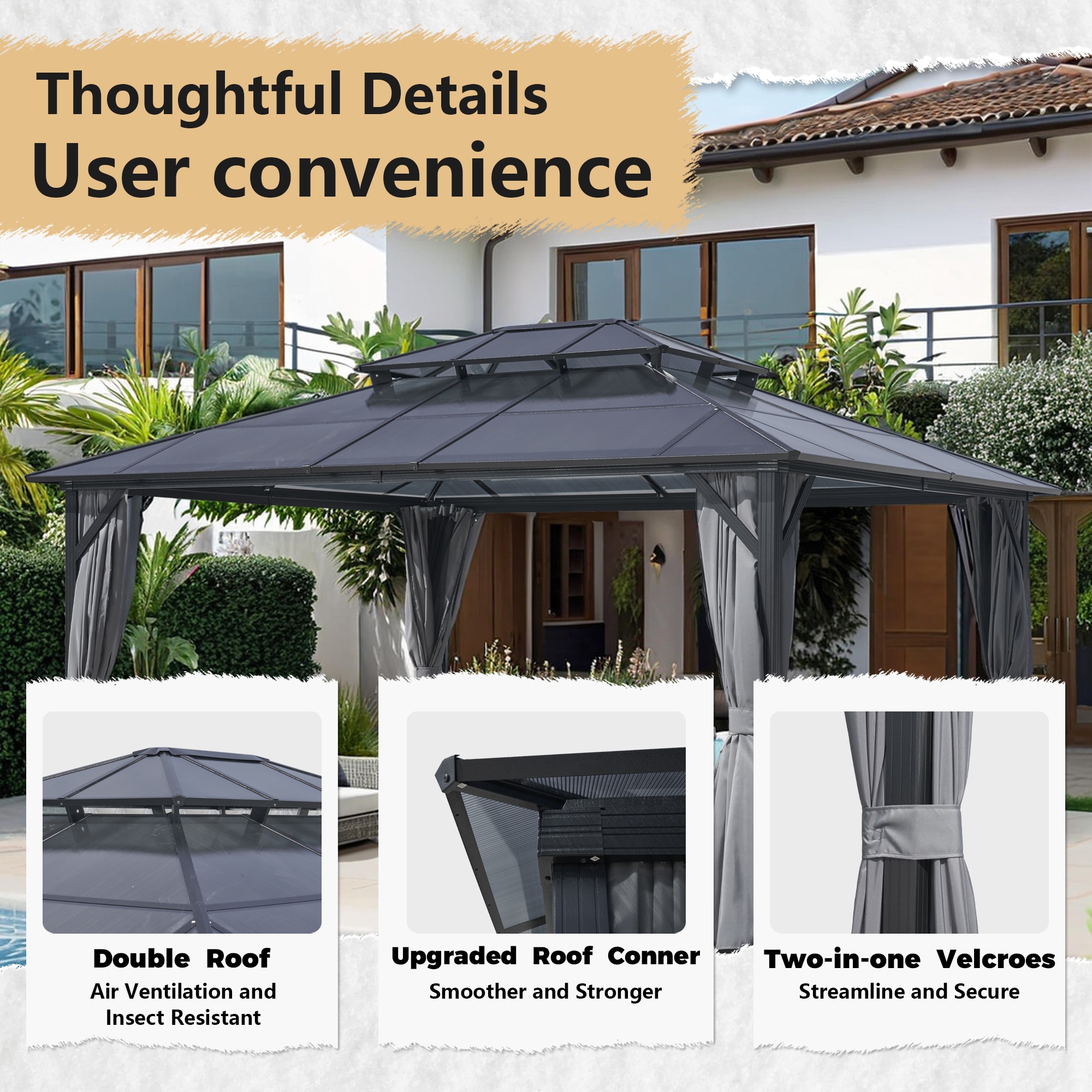 Xspracer ML-GA86S004 Wood-Resin-Gazebos - View #5