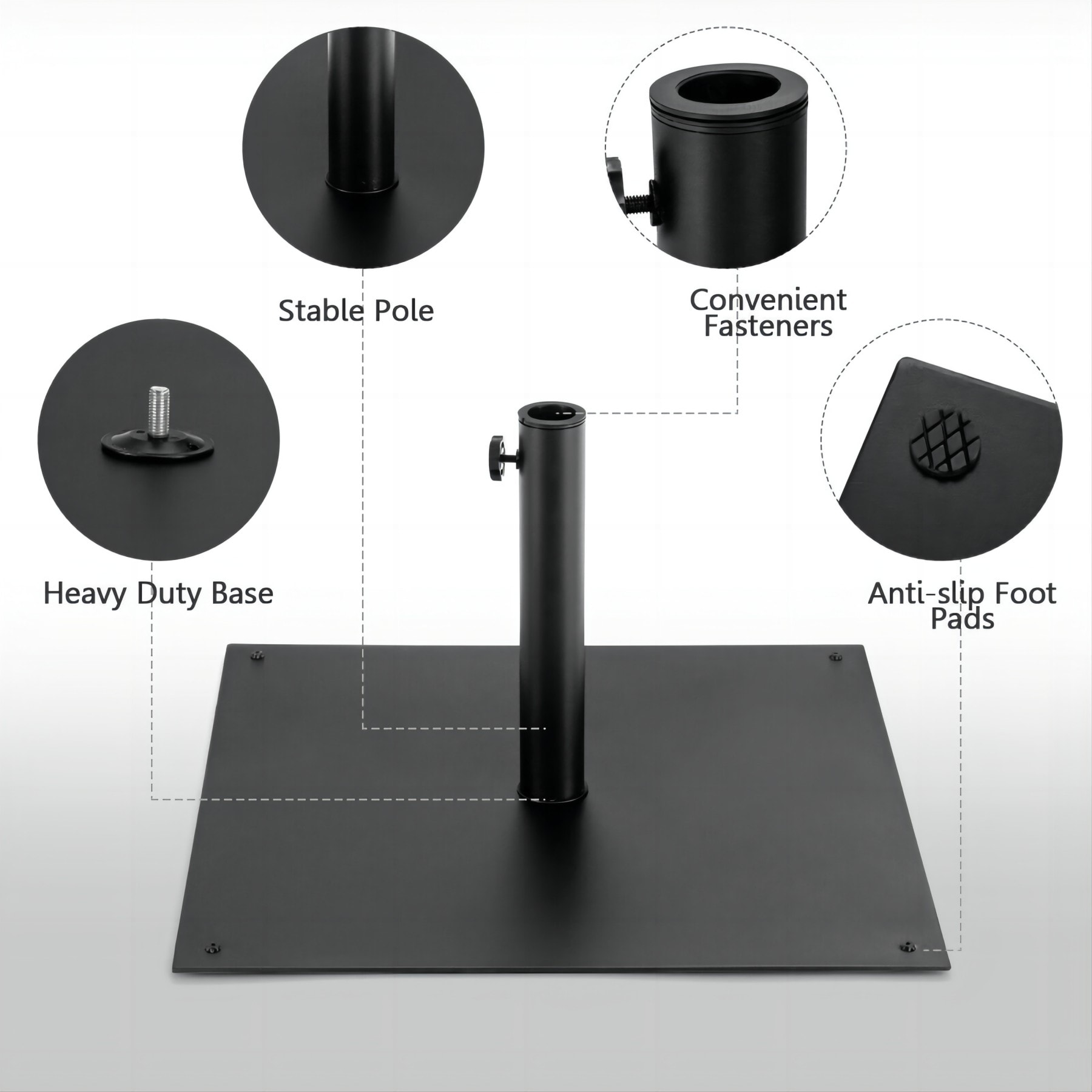 WELLFOR UTZ10010 Umbrella-Bases - View #3