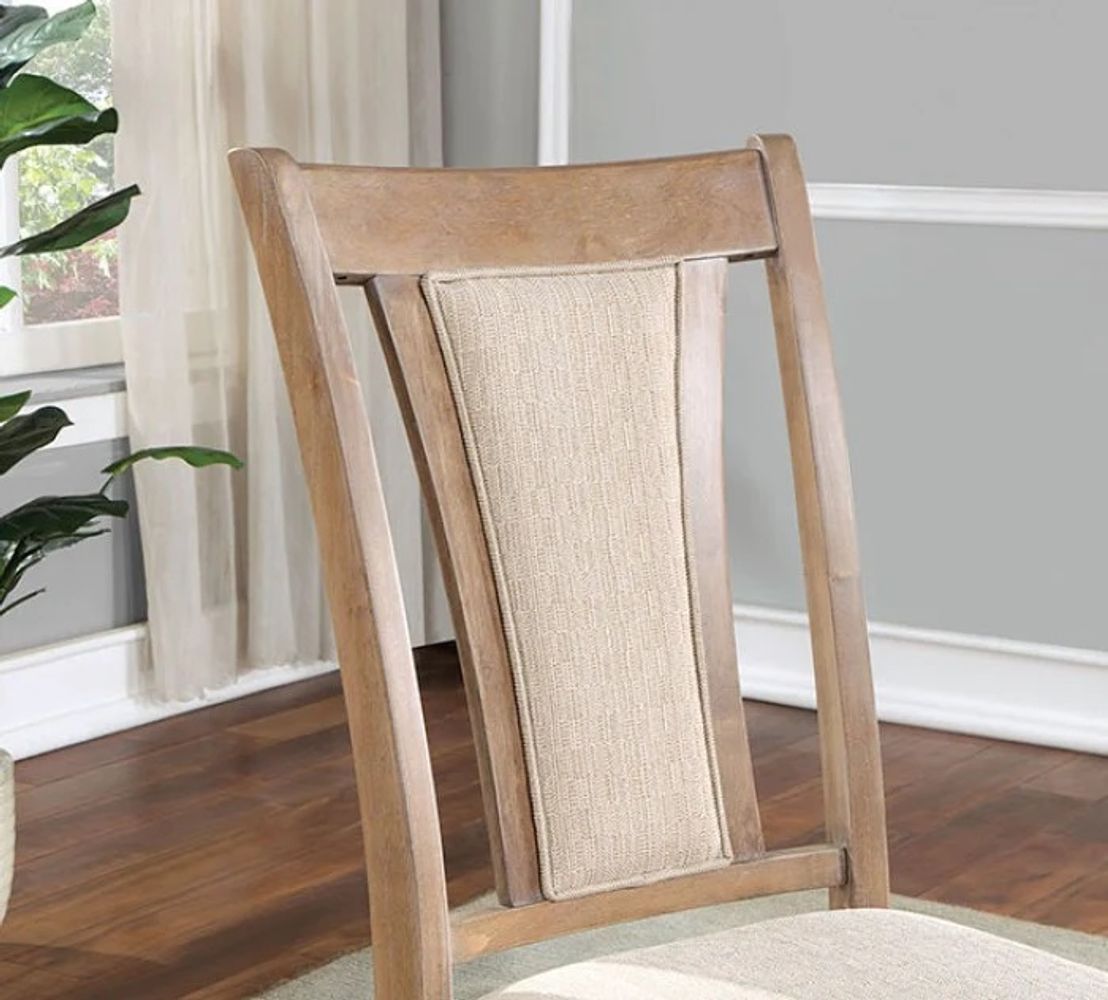 Blisstyle Transitional Set of 2 Counter Height Chairs Natural Tone and ...