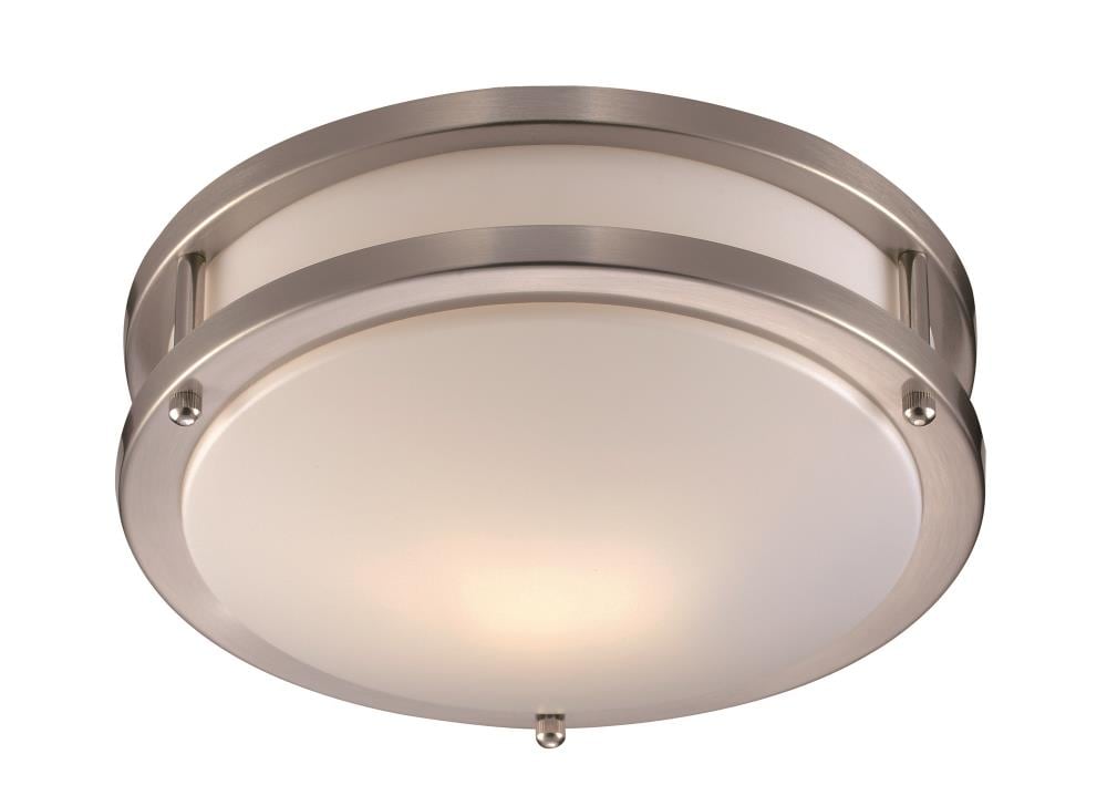 Lucid Lighting PL-10260 BN 1 -Light 9.5-in Brushed Nickel Flush Mount Light