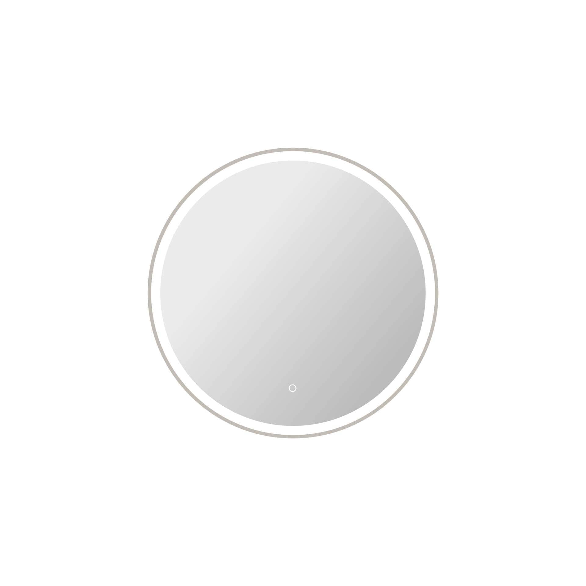 Simply Living Home Seraphine 32 Round LED Front and Backlit Wall Mirror in Silver