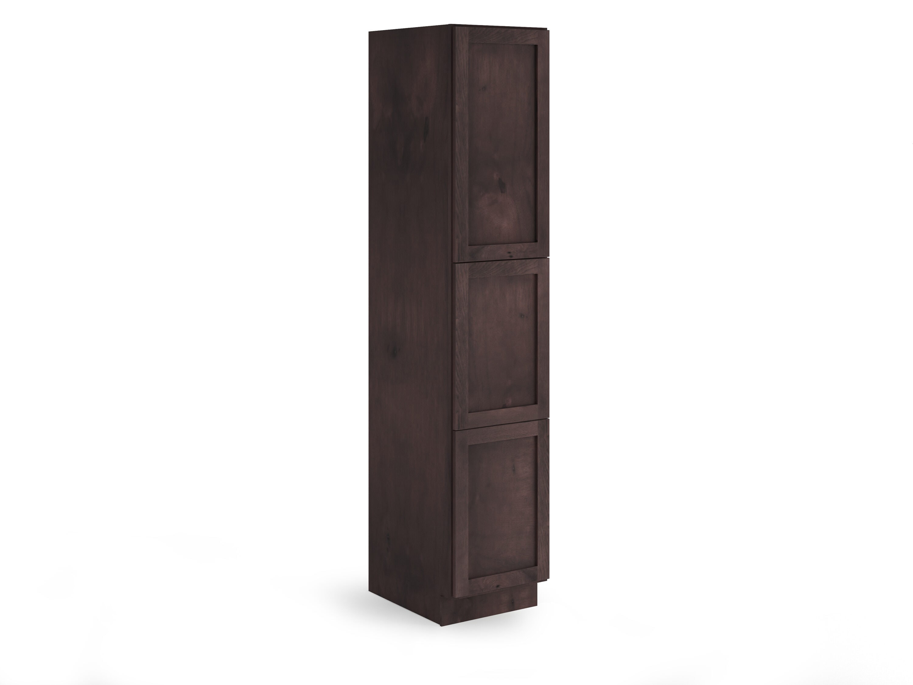 Valleywood Cabinetry 18-in W x 84-in H x 24-in D Rustic Hickory Pantry Ready To Assemble Plywood Cabinet (Flat Panel Shaker Door Style)