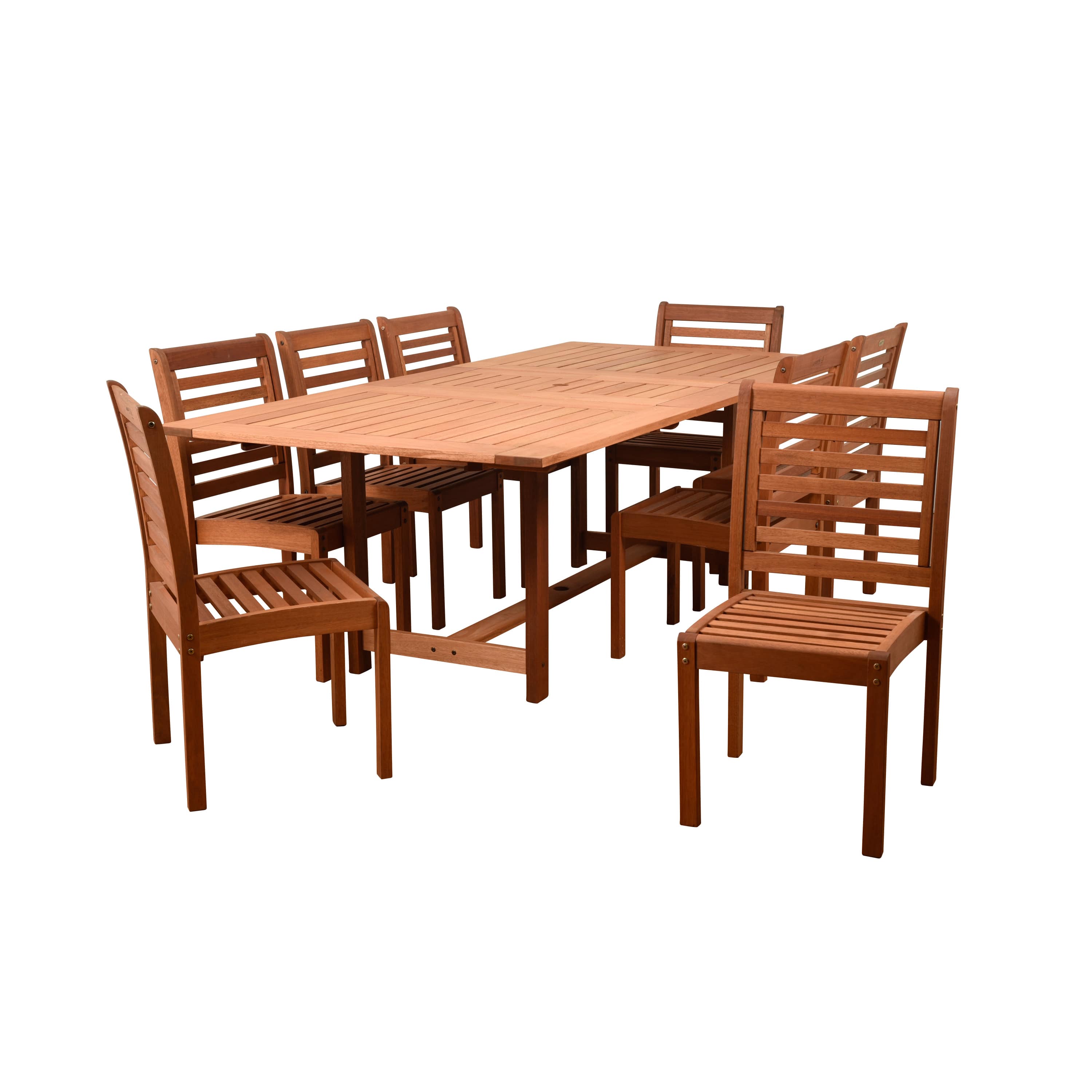 Amazonia 542-8-470-T Urban Elements Yap Patio Dining Set for 8 – Perfect for Family and Friends - Modern and Stylish Dining Table with Chairs