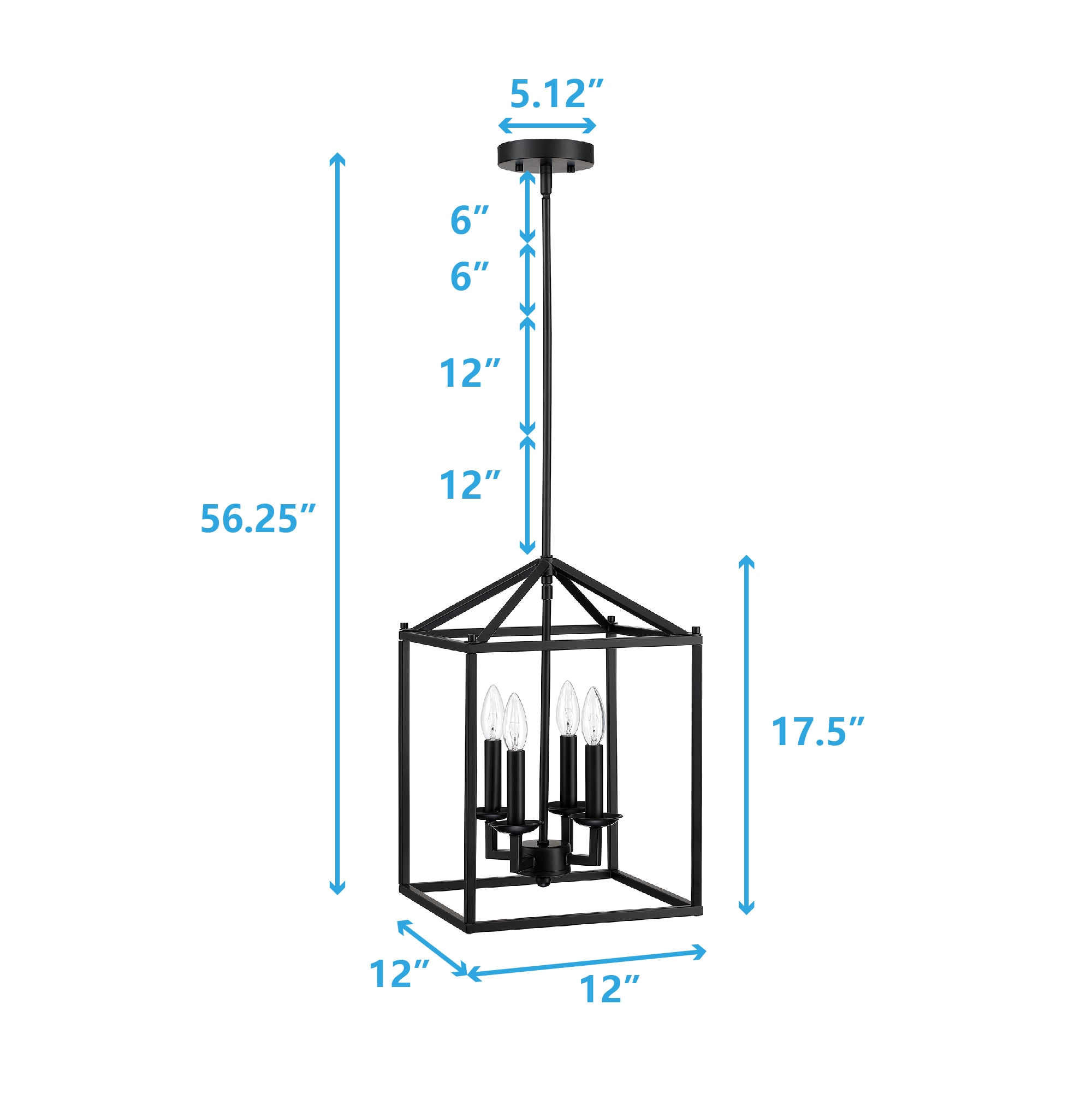 WELLFOR TTC50484BK Pendant-Lights - View #9