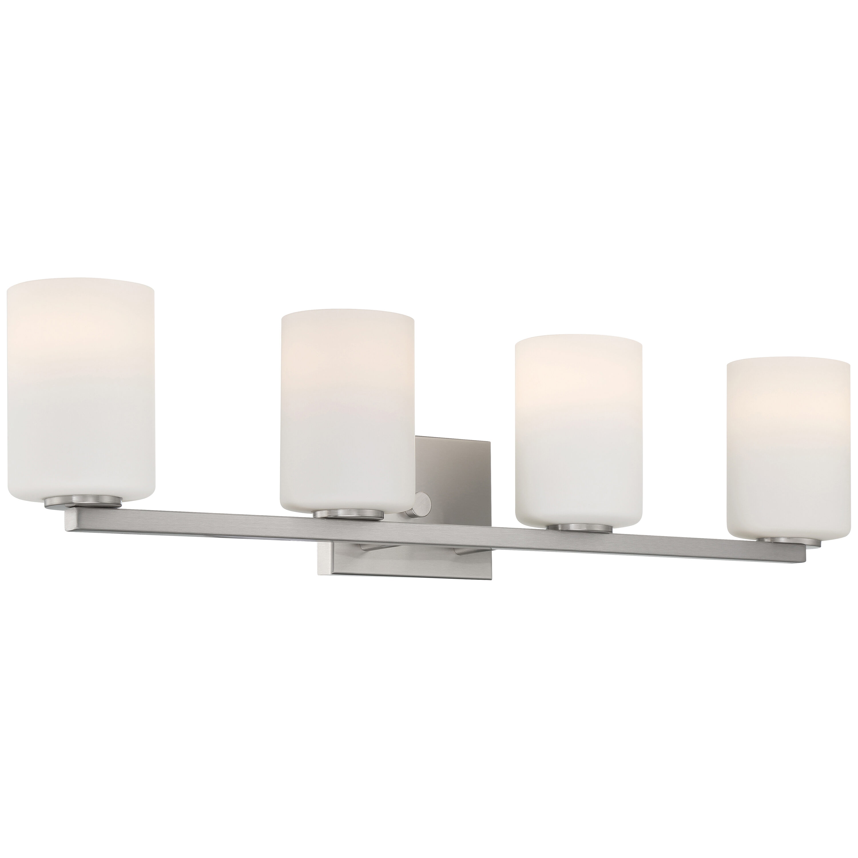 Access Lighting 62624-BS/OPL Sienna 30-in 4 -Light Brushed Gray Transitional Vanity light