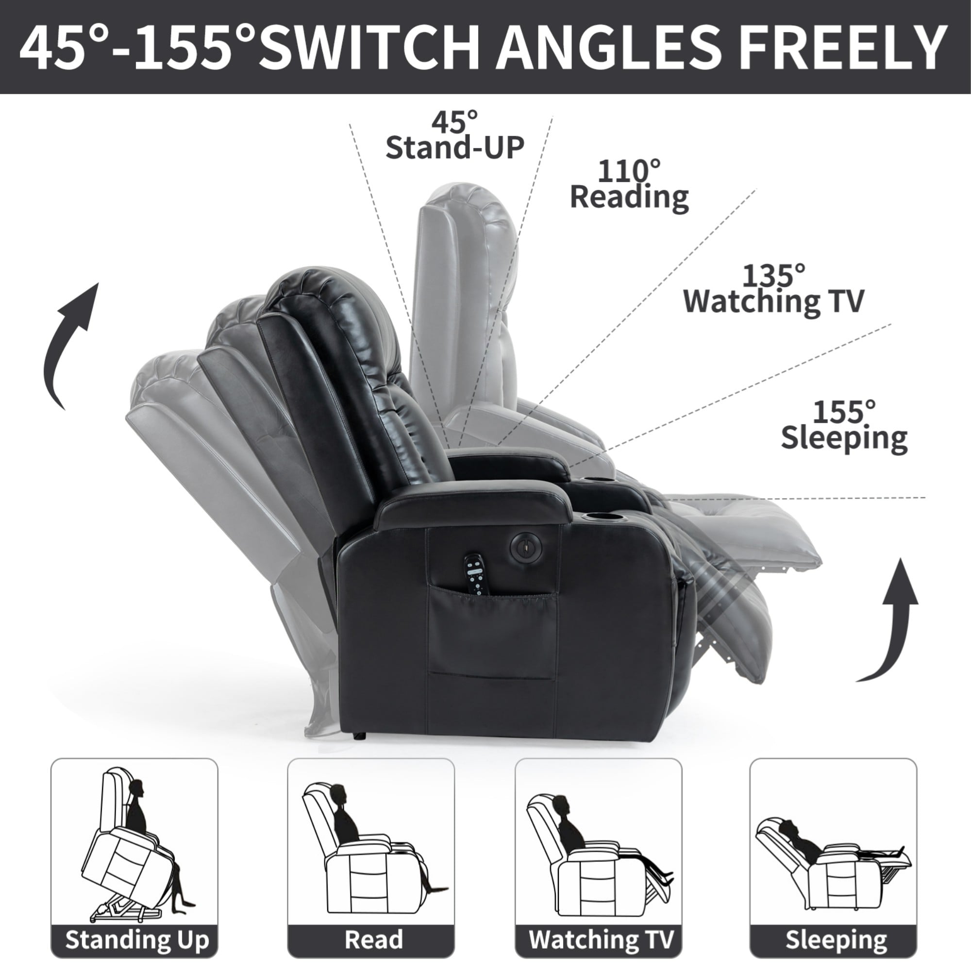 Boyel Living BL-CM888BK recliners - View #5
