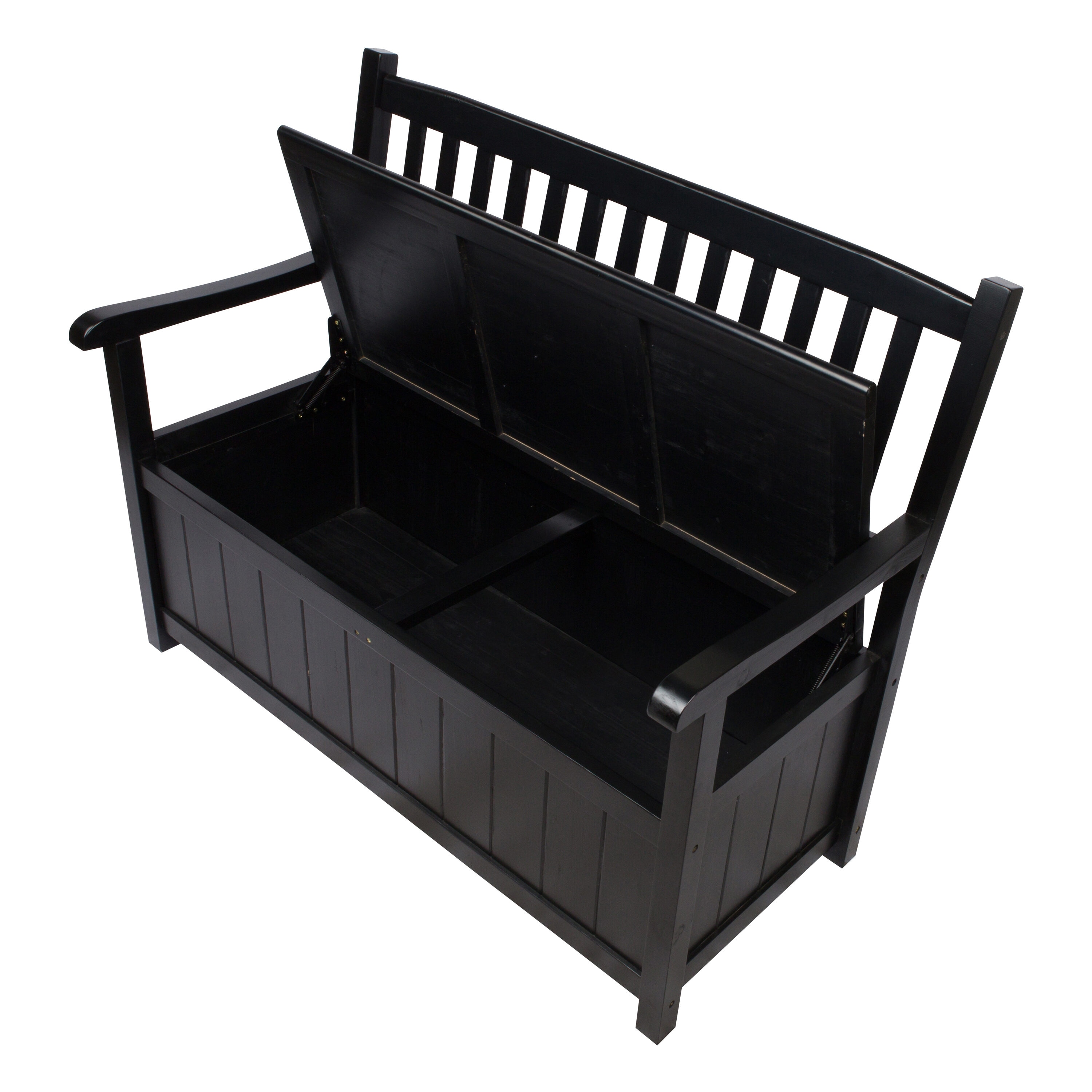 Black patio storage online bench