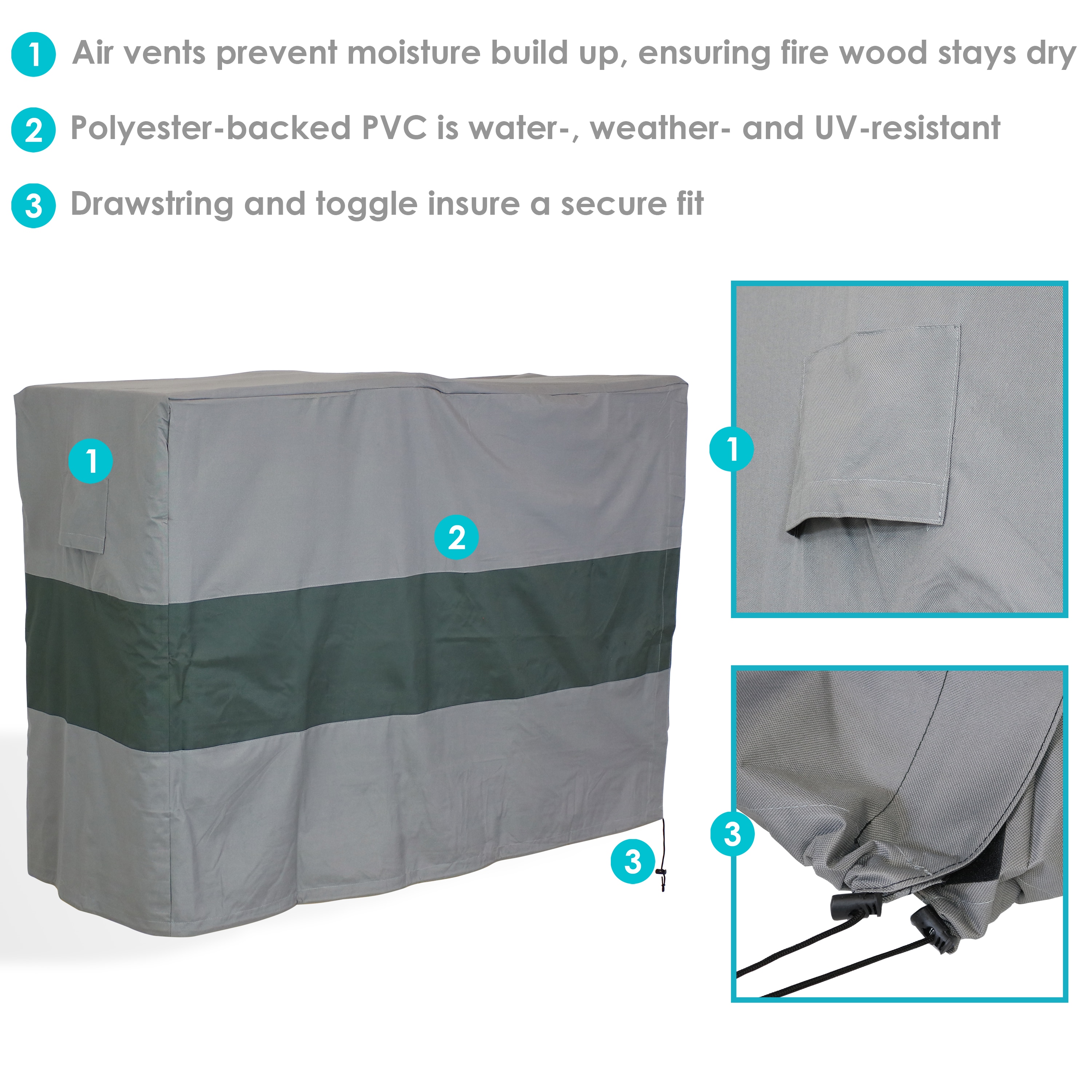 Sunnydaze Decor NY-821 Log-Rack-Covers - View #3