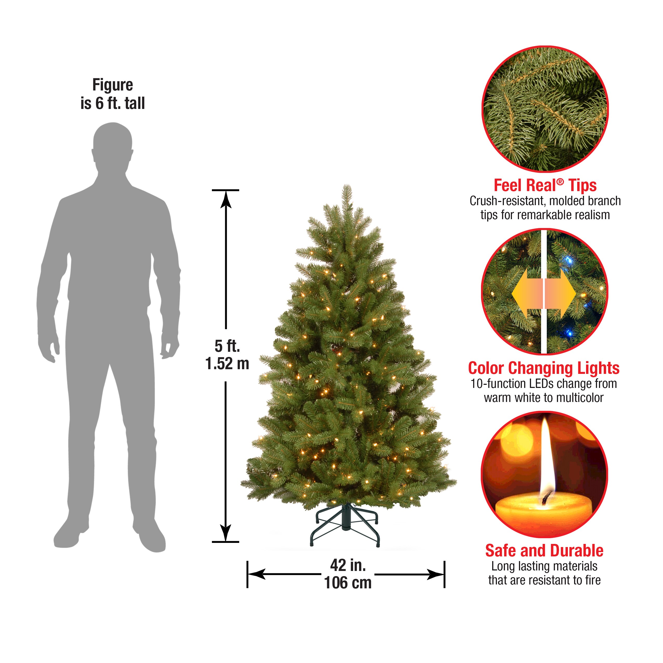 National Tree Company PEND2-300D-50 Artificial-Christmas-Trees - View #5