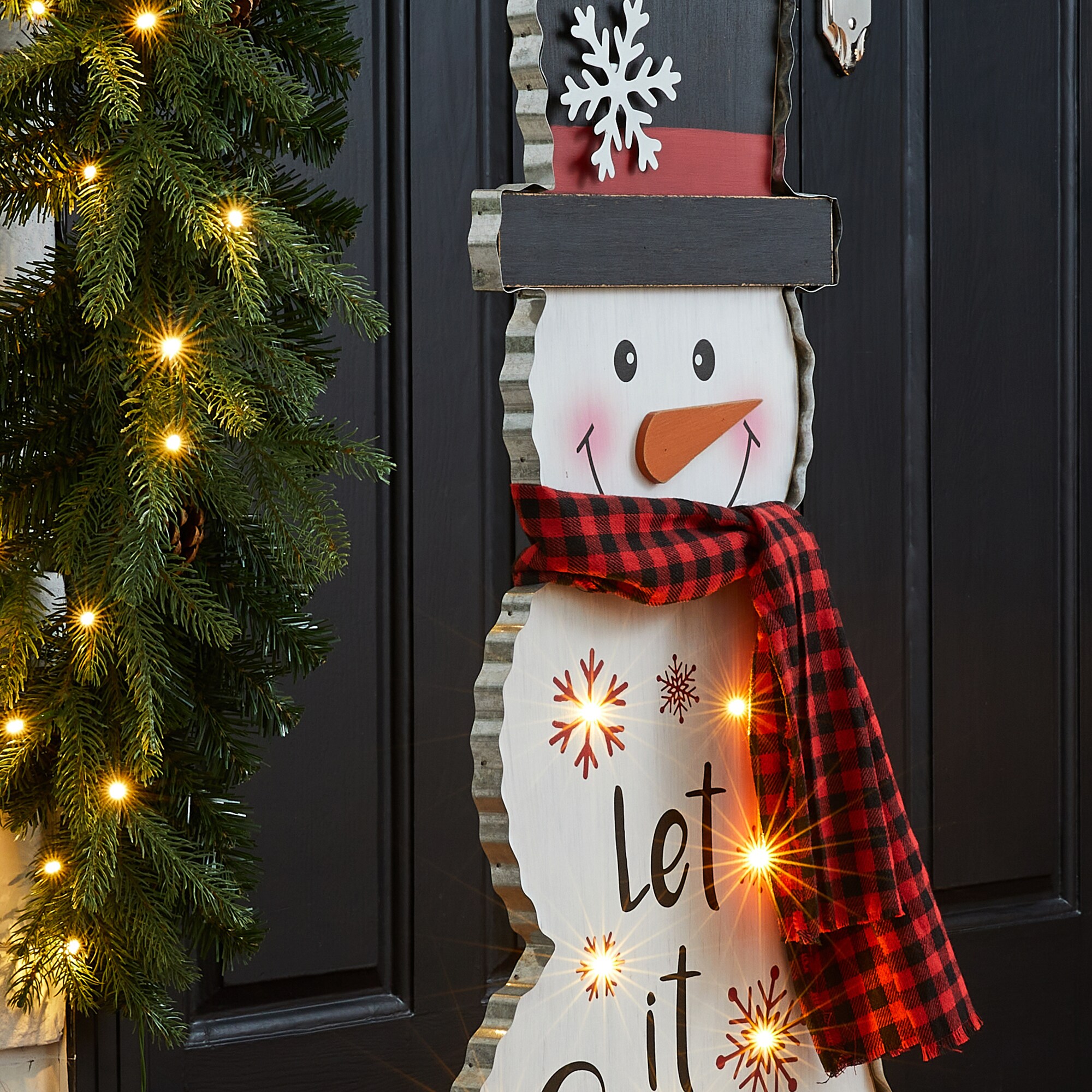 Gwong 1 Set Snowman Decoration Eye-catching Wear Resistant Wood DIY  Christmas Snowman Building Ornaments Set for Home