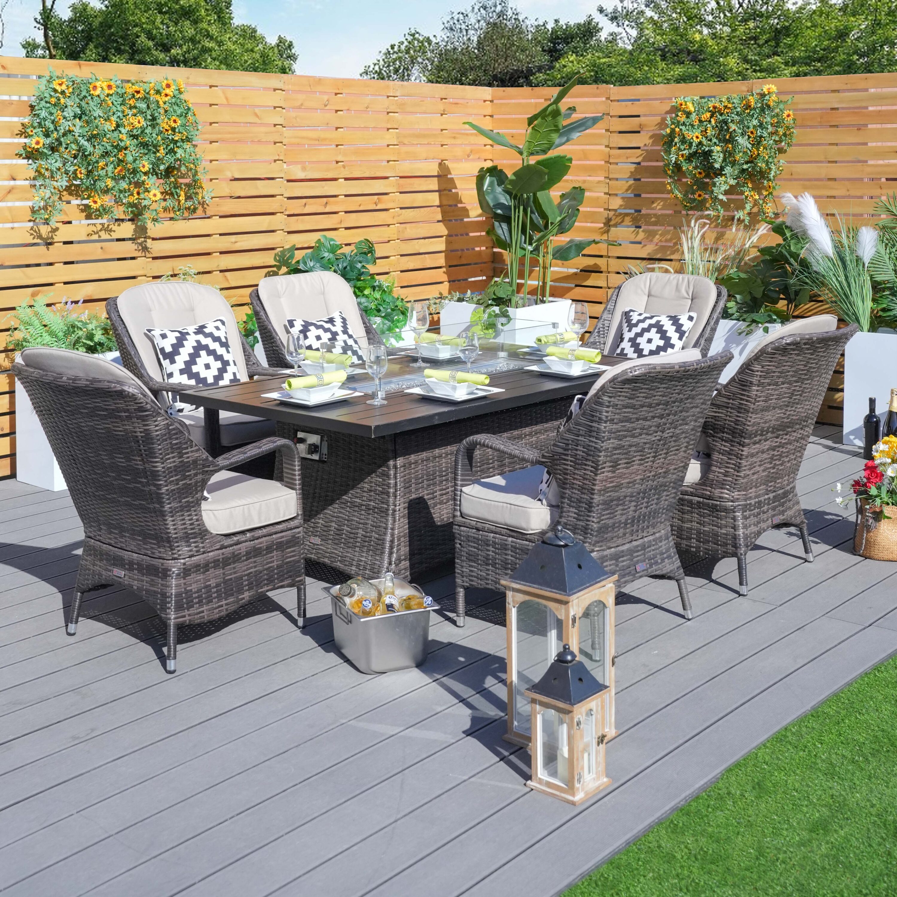 Direct Wicker DWG-1106RA-BR Patio-Dining-Sets - View #2