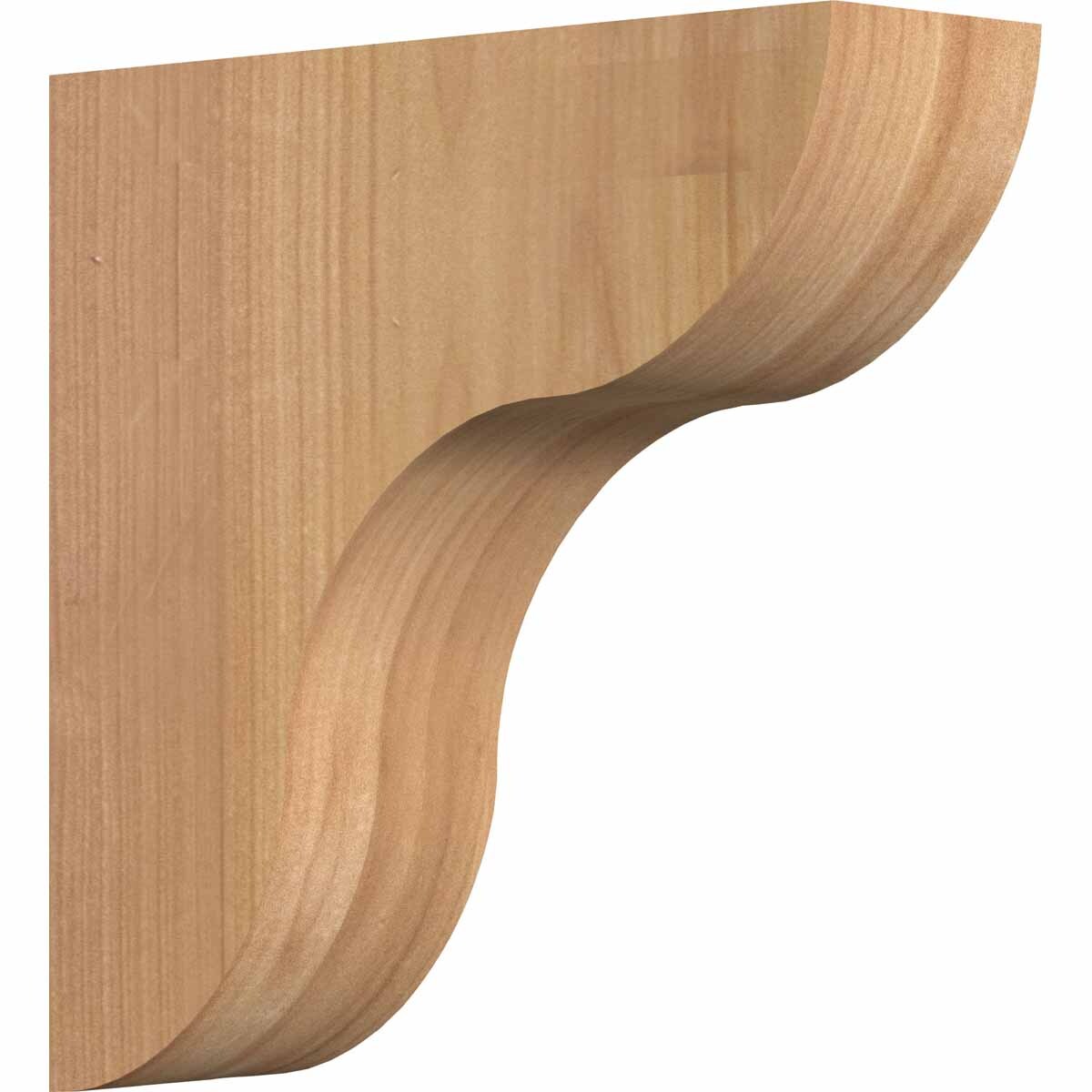 Ekena Millwork COR04X12X12CAR00SWR 3.5-in x 12-in x 12-in Carmel Unfinished Western red cedar Wood Paintable/Stainable Corbel