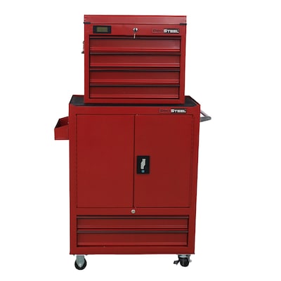 ProSteel 34-in W x 58.4-in H 6-Drawer Steel Tool Cabinet (Red) in the  Bottom Tool Cabinets department at
