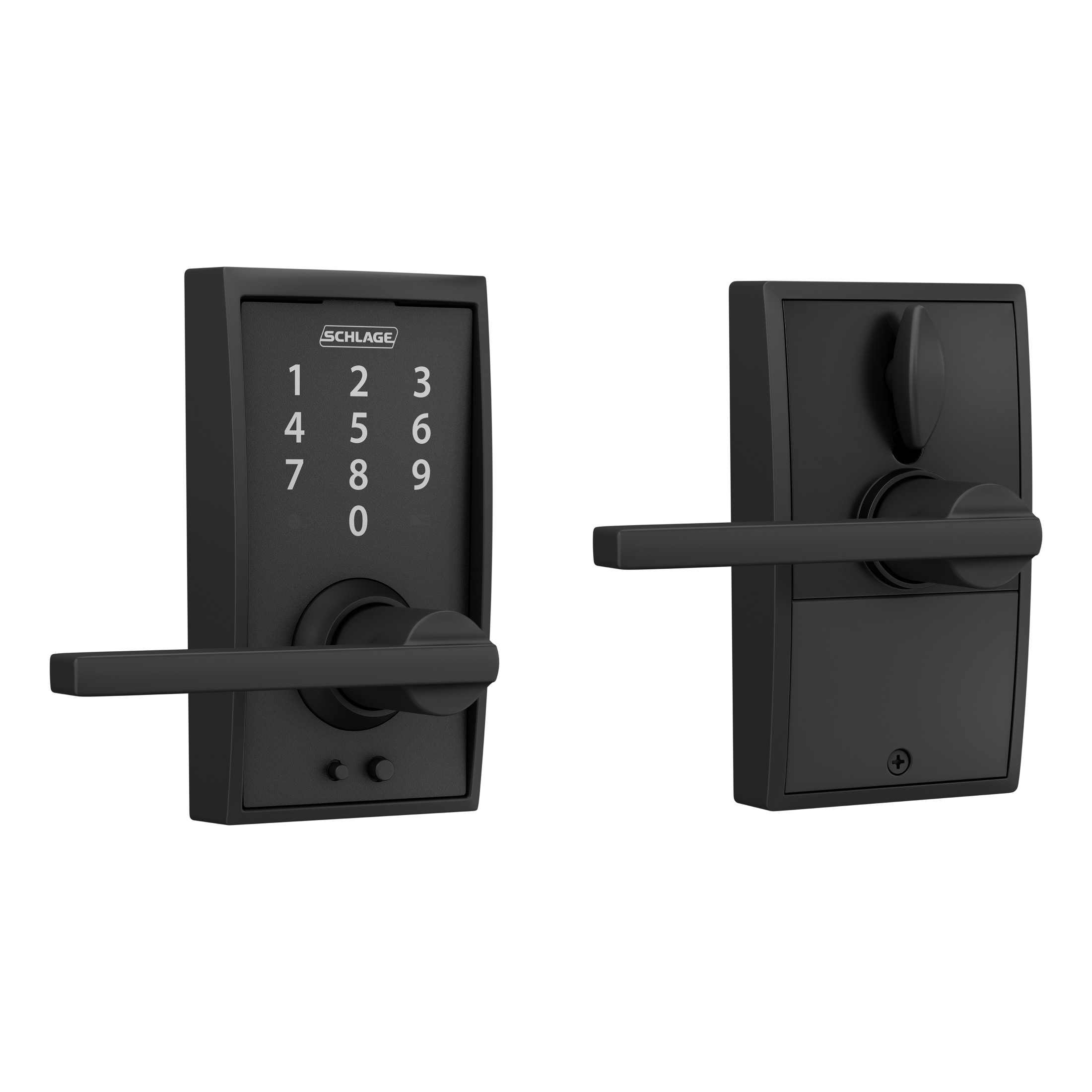 Schlage Touch Century-Latitude Matte Black Electronic Handle Touchscreen Keypad FE695 CEN 622 LAT Sansujyuku sansujyuku.com