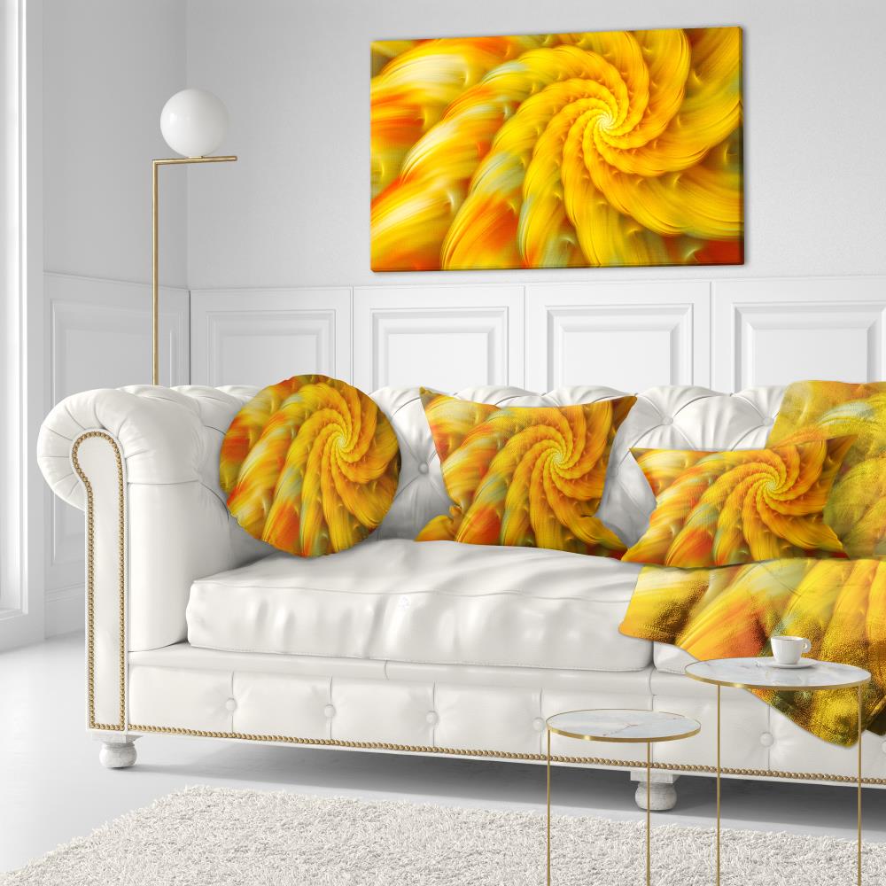 Designart CU15648-12-20 12-in x 20-in Yellow Indoor Decorative Pillow