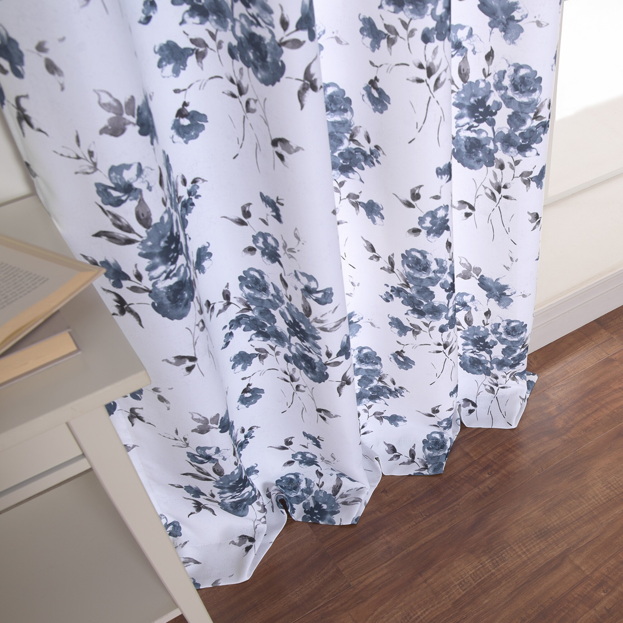 Best Home Fashion SIL-NR-WC-RSE-84-NAV curtains - View #6