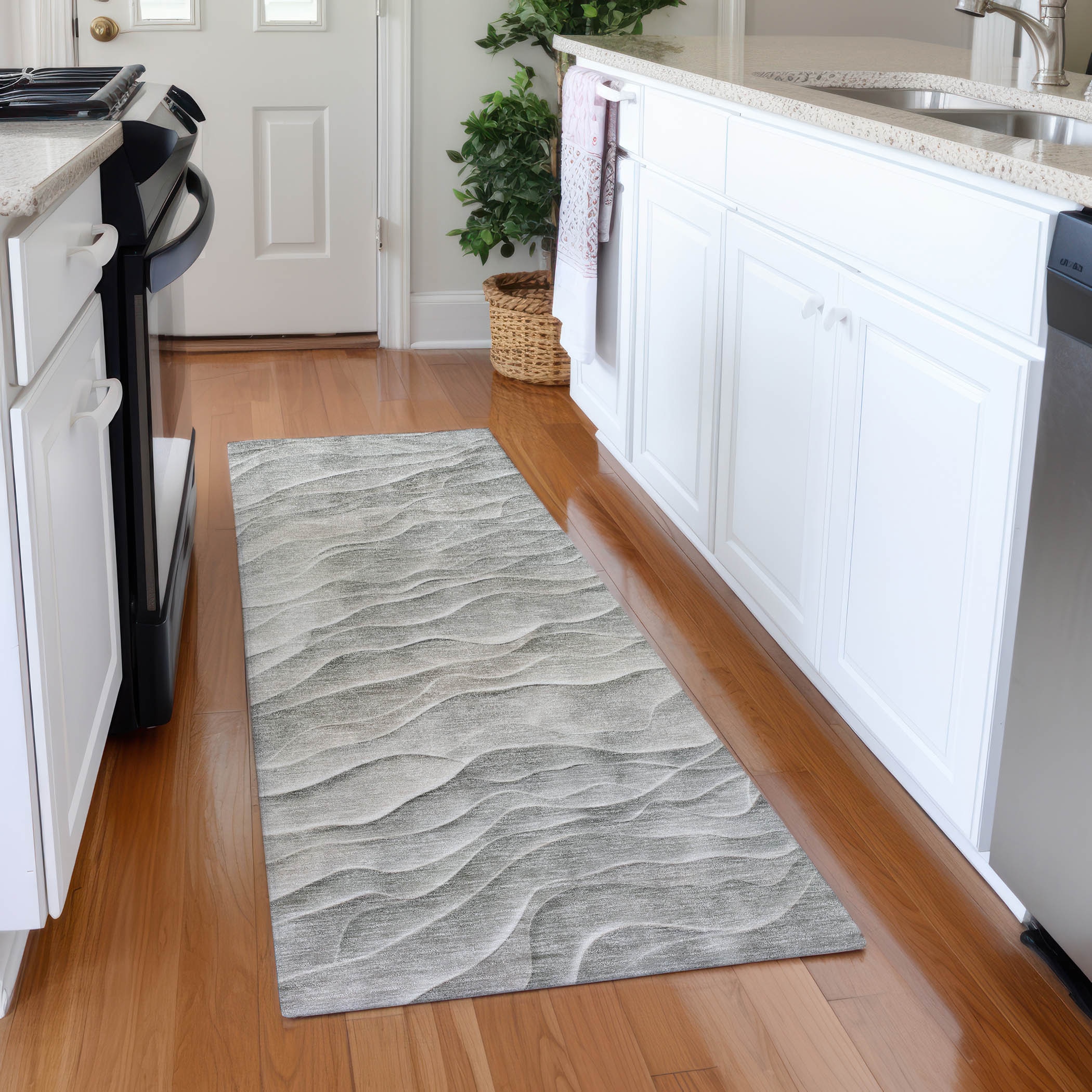 Addison Rugs ACN1617TP2X8 Chantille ACN1617TP 2 x 7 (ft) Polyester Taupe Rectangular Indoor/Outdoor Geometric Machine washable Runner rug