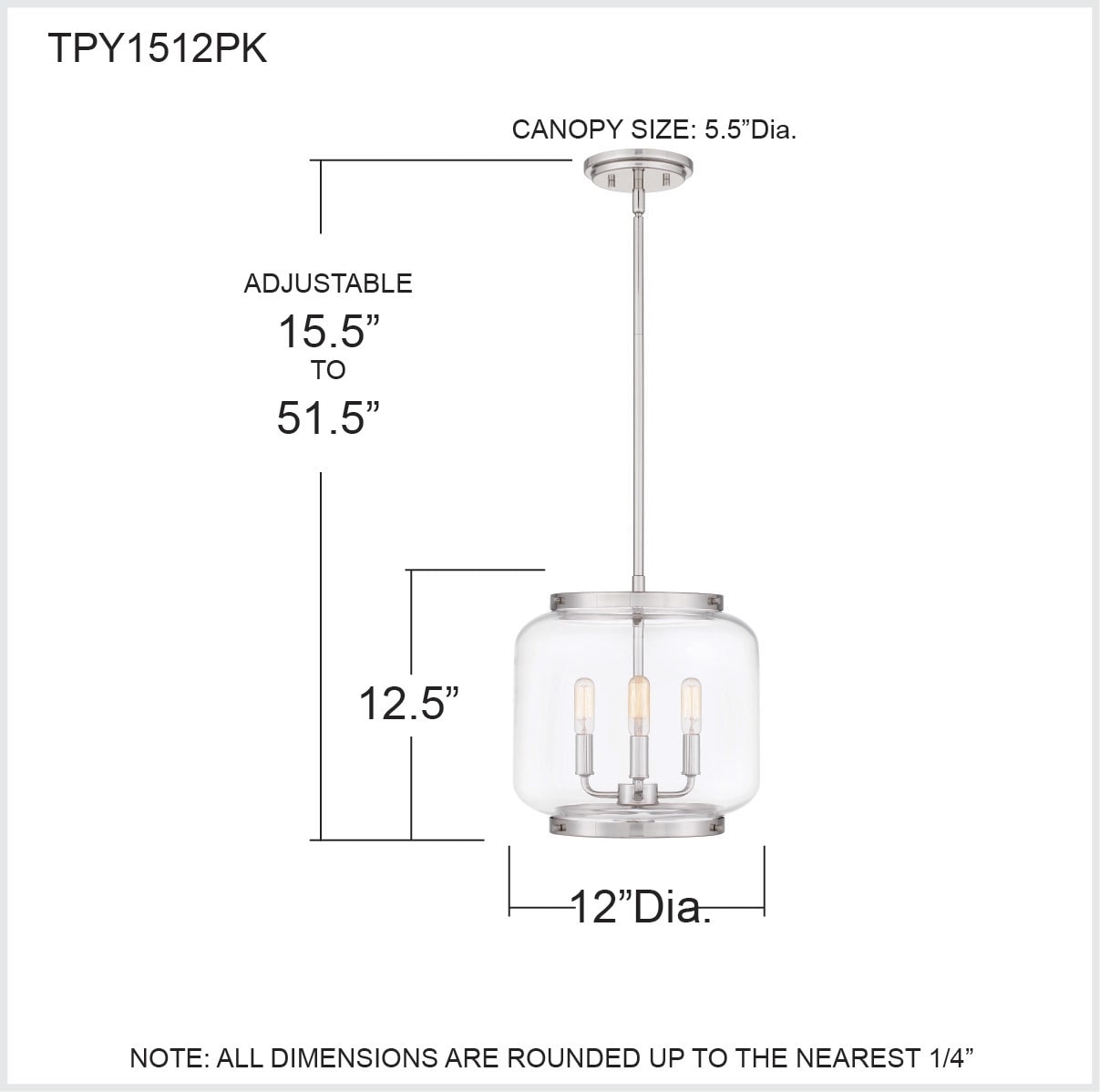 Polished Nickel Glass Drum Mini Pendant Light