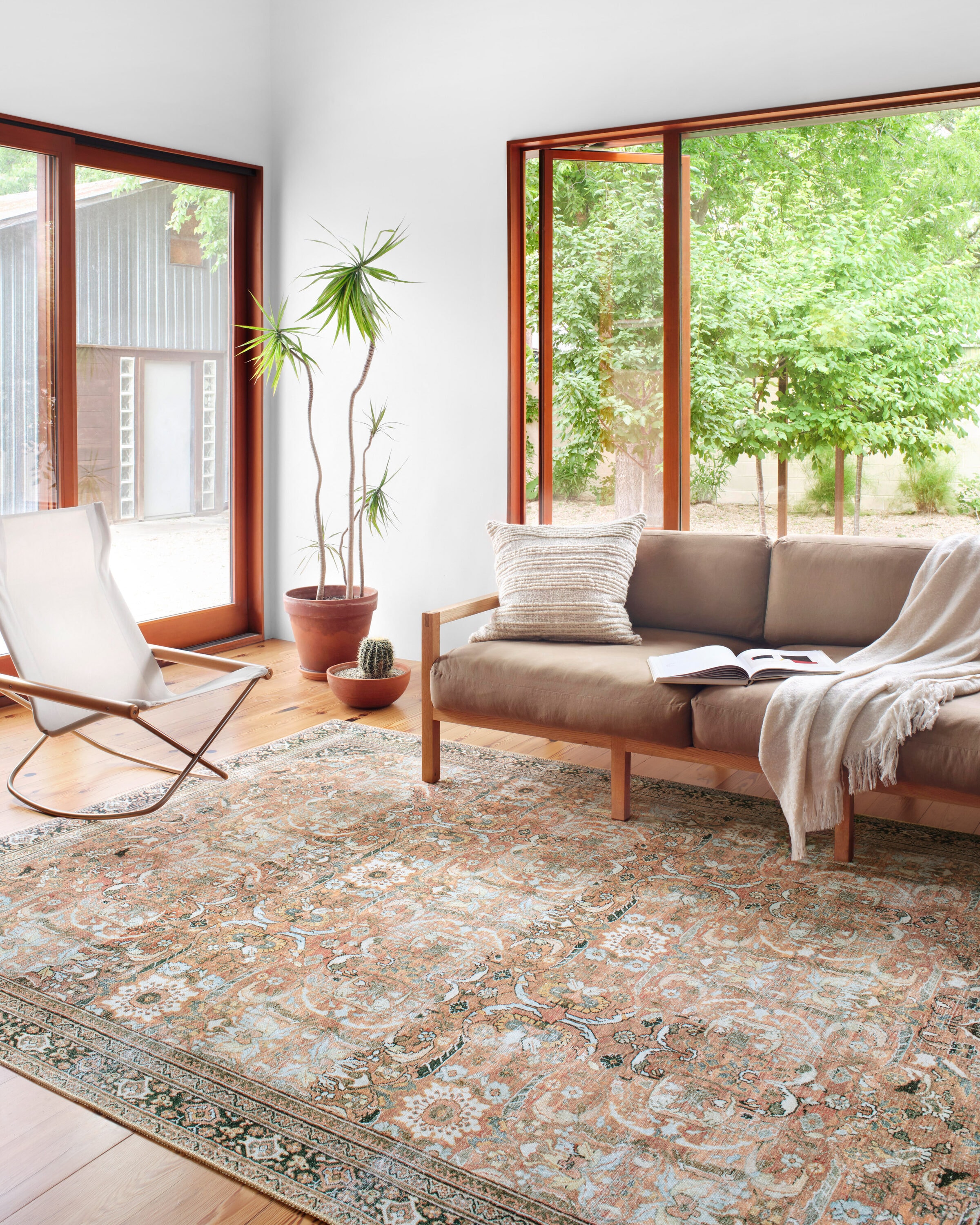 Loloi II WYNTWYN-02AAML7696 Wynter 8 x 10 (ft) Loomed Polyester AUBURN / MULTI Rectangular Indoor Distressed/Overdyed Persian Area rug