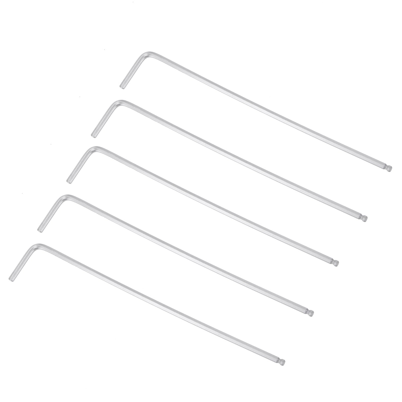 Unique Bargains 3/32inch Ball End Hex Key Wrench L Shaped Long Arm 40Cr Repairing Tool SAE 5pcs #S26031900UX5973