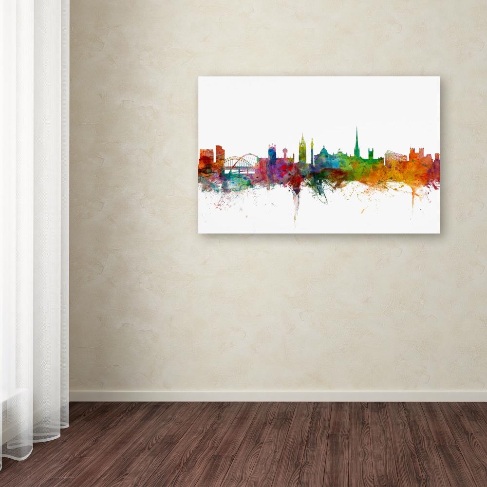 Trademark Fine Art Framed 22-in H x 32-in W Cityscape Print on Canvas ...