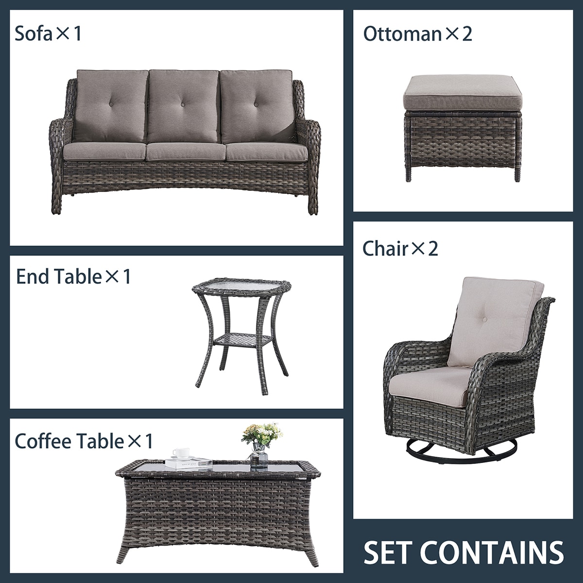 Rilyson FS024015016019026-2 Patio-Conversation-Sets - View #4
