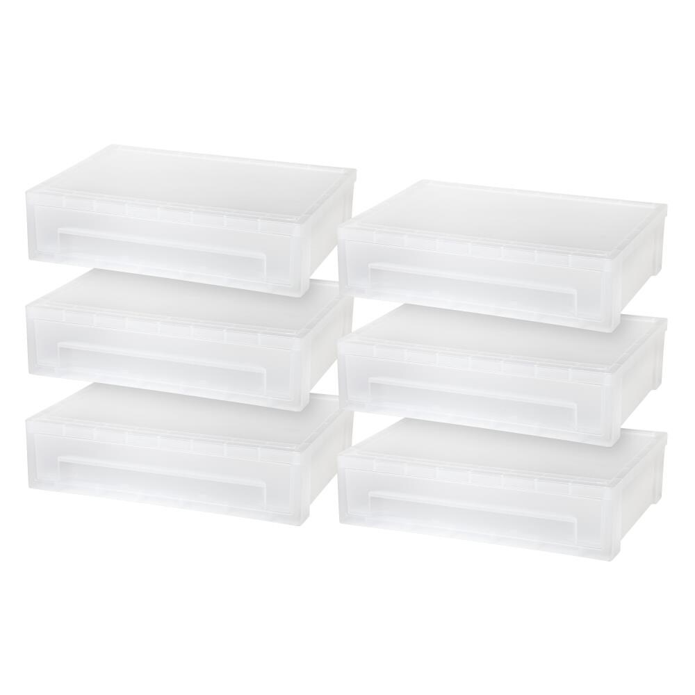 IRIS 585297 Clear Stackable Plastic Storage Drawer