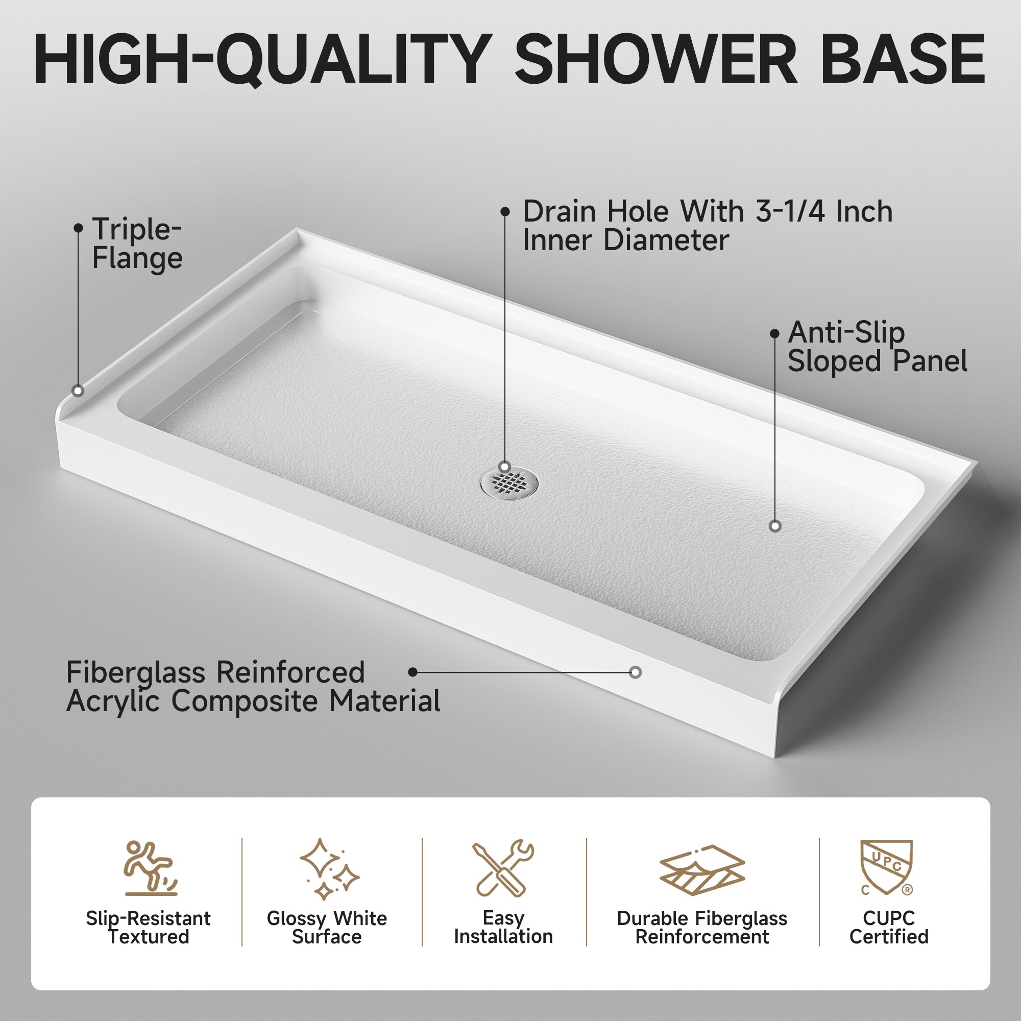 Huluwat DJ-5P487509 Shower-Floors - View #8