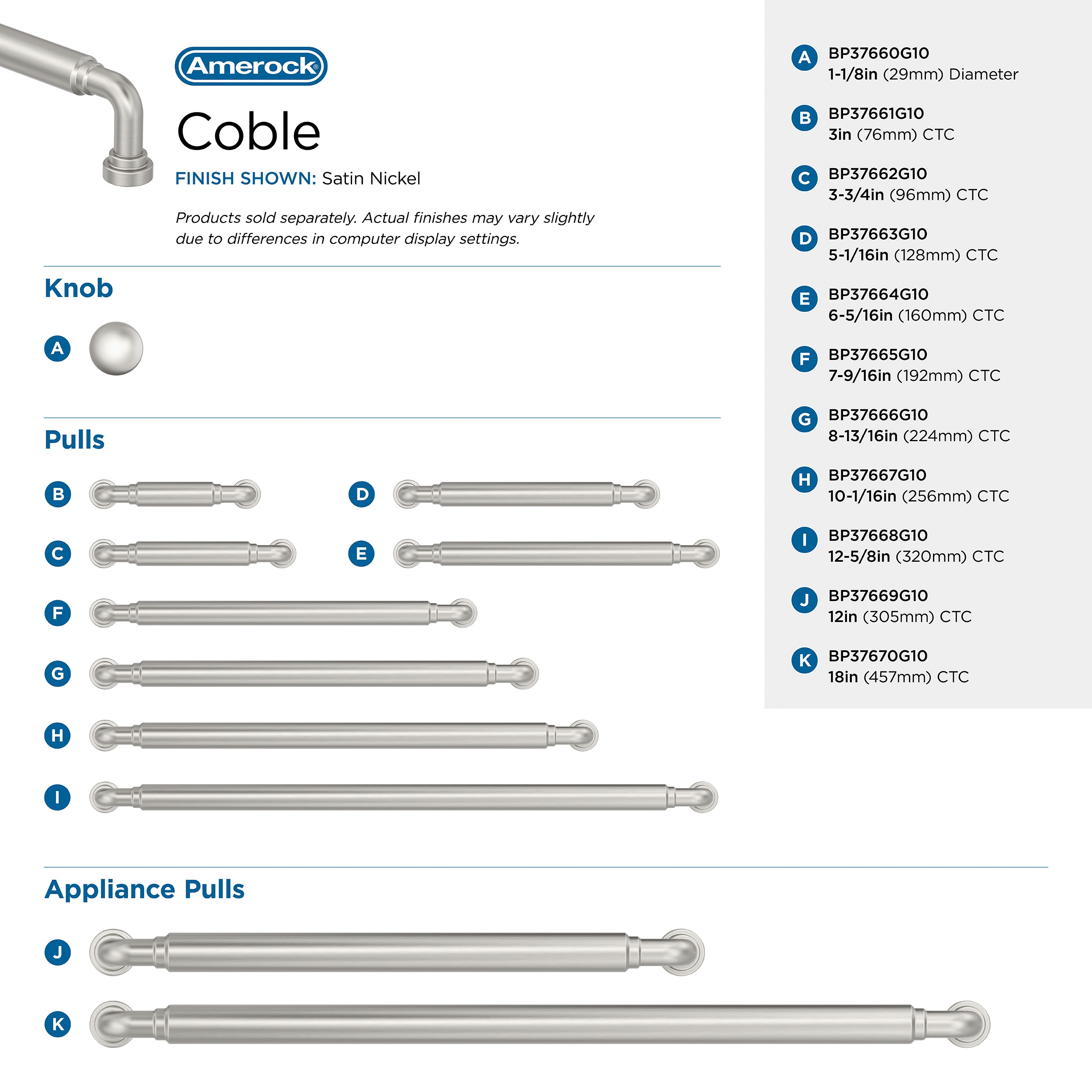 Amerock BP37661G10 Cabinet-Pulls - View #8