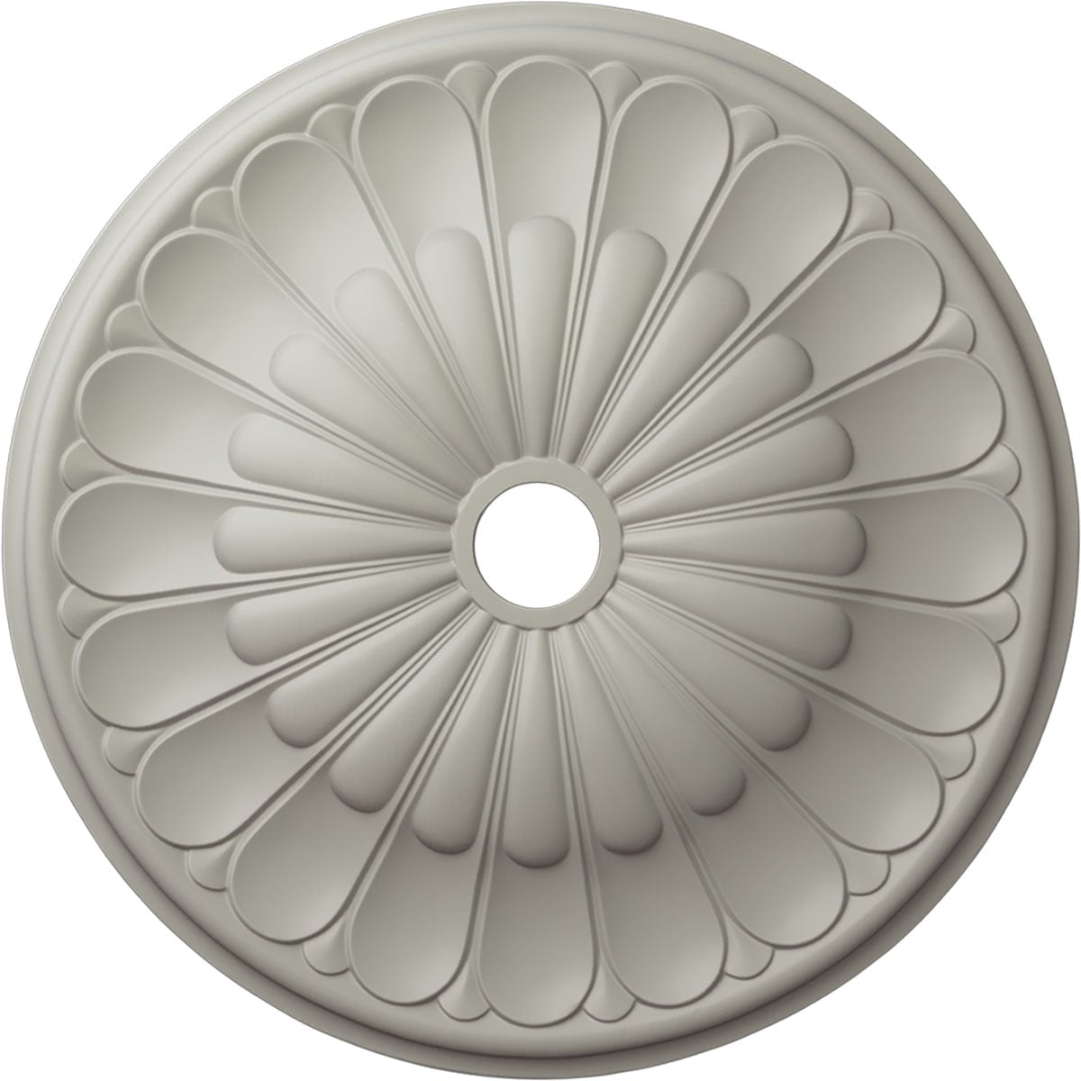 Ekena Millwork CM31GOPCF Gorleen 31.625-in W x 31.625-in L Painted Pot Of Cream Polyurethane Whole Ceiling Medallion