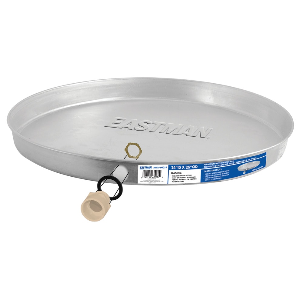 EASTMAN 60079CPN 24-in ID Aluminum Water Heater Drain pan with CPVC