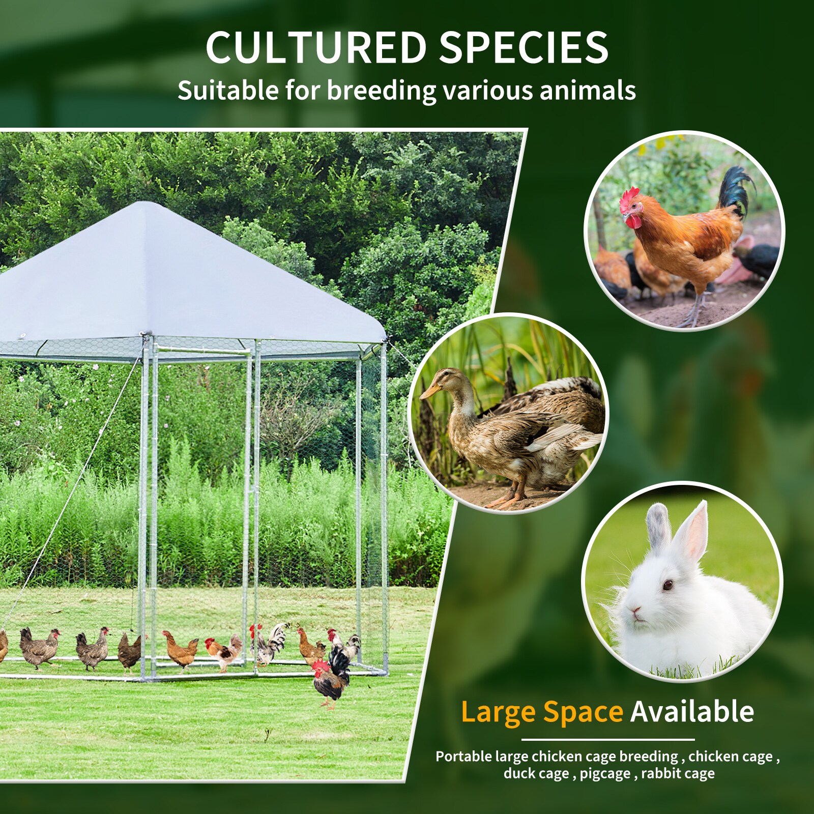 Xspracer ML-PCC50W Chicken-Coops-Rabbit-Hutches - View #3