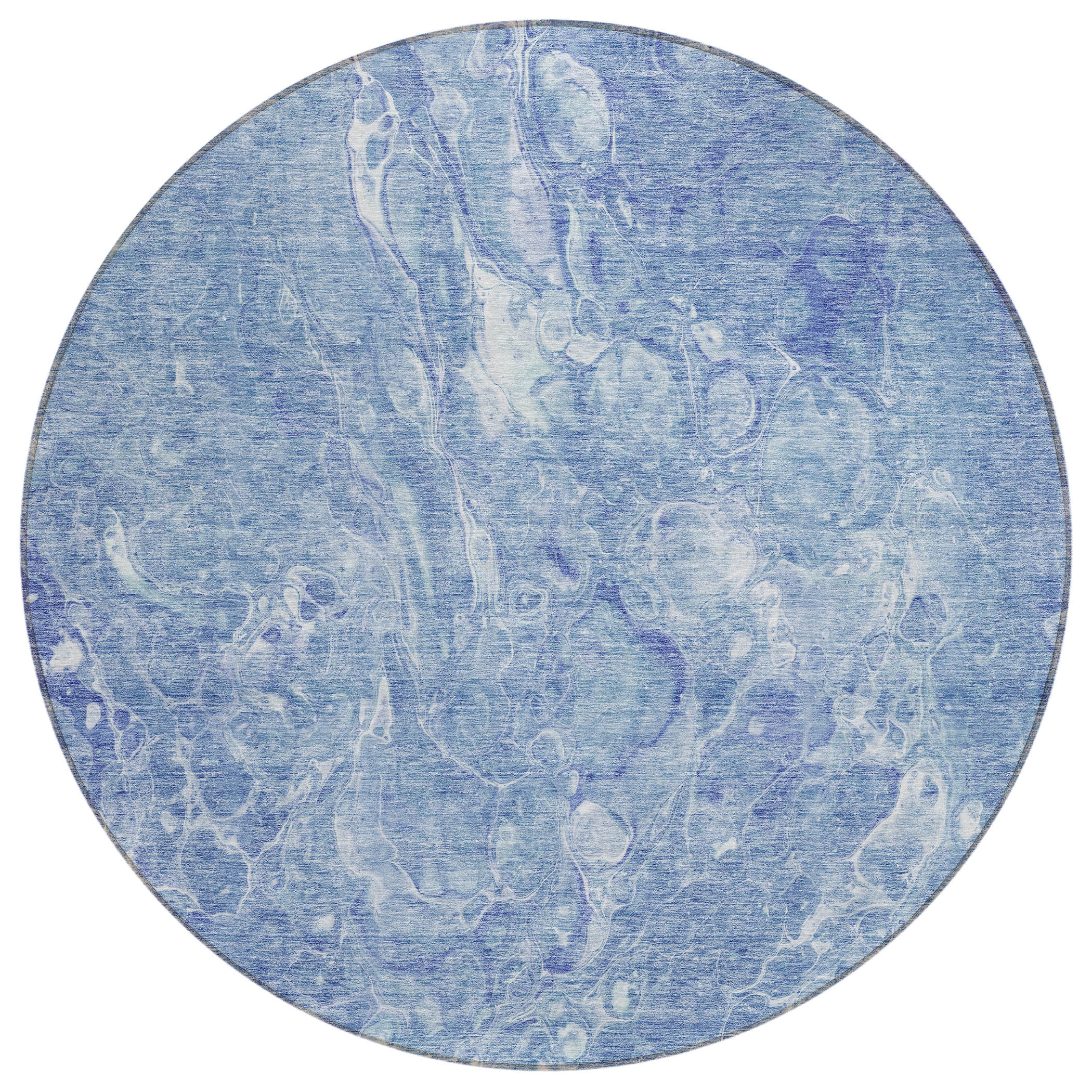 Addison Rugs ACN670SK8RO Chantille ACN670SK 8 x 8 (ft) Polyester Sky Round Indoor/Outdoor Geometric Machine washable Area rug