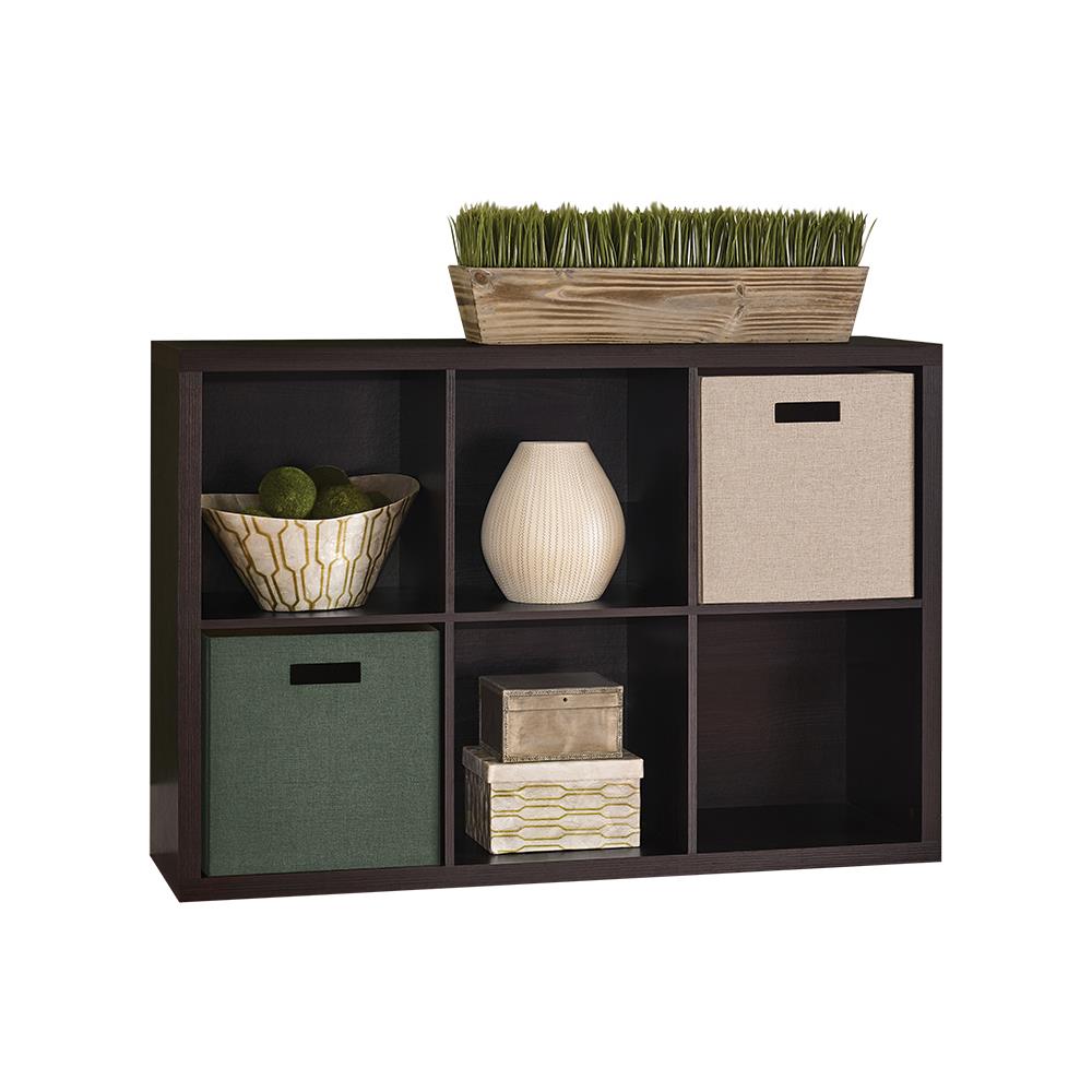 ClosetMaid 4109 Decorative 6-Cube Storage Organizer, Black Walnut