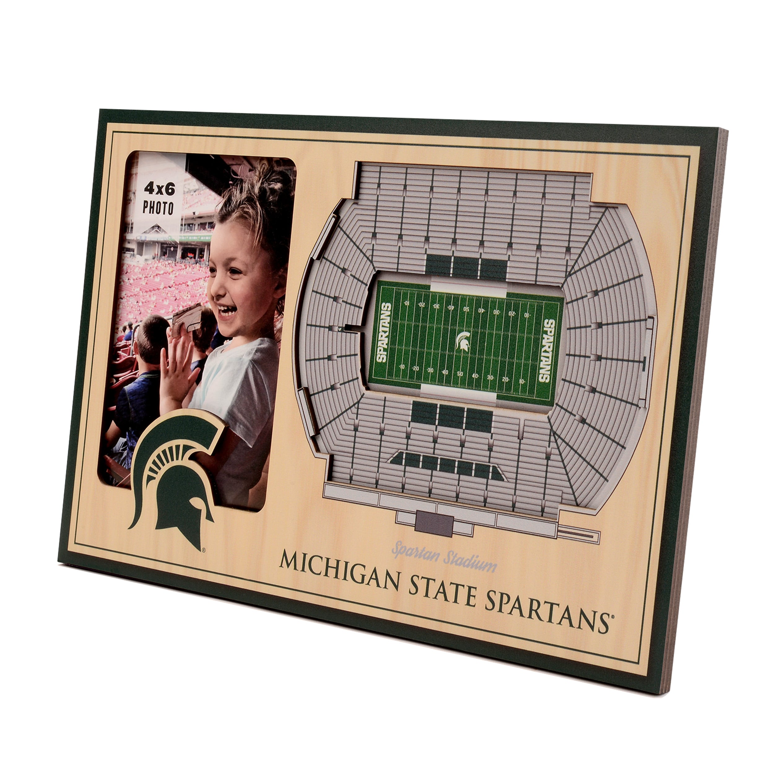 StadiumViews 9024378 Michigan State Spartans Team Colors Wood ( 8-in x 12-in ) Picture frame