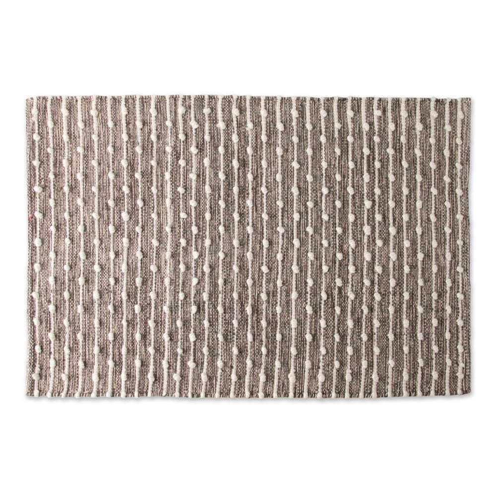 DII CAMZ12199 2 x 3 (ft) Woven Cotton Stone Rectangular Indoor Solid Area rug