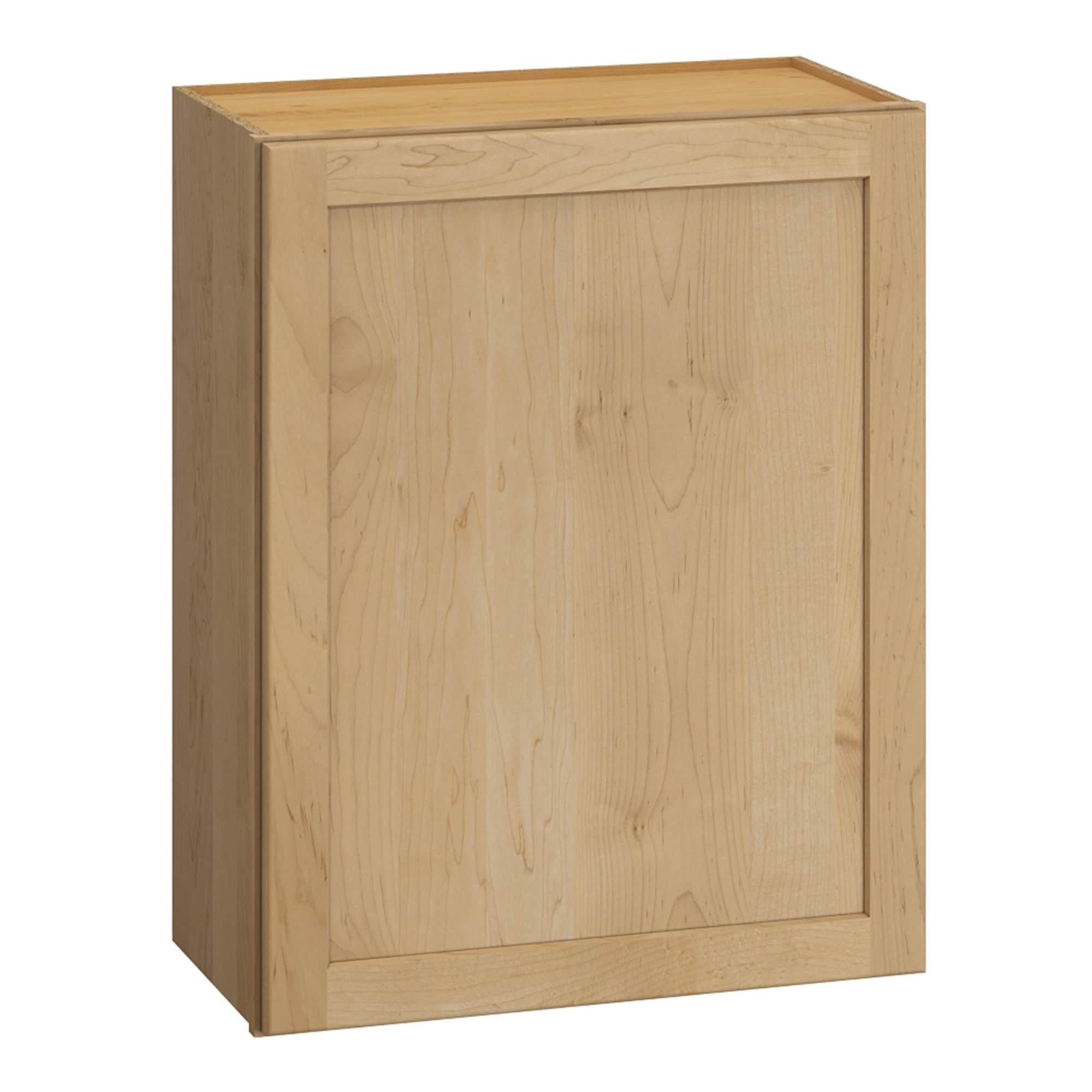 Diamond NOW Elm 24-in W x 30-in H x 12-in D Light Stain Wall Fully Assembled Cabinet Recessed Panel Shaker
