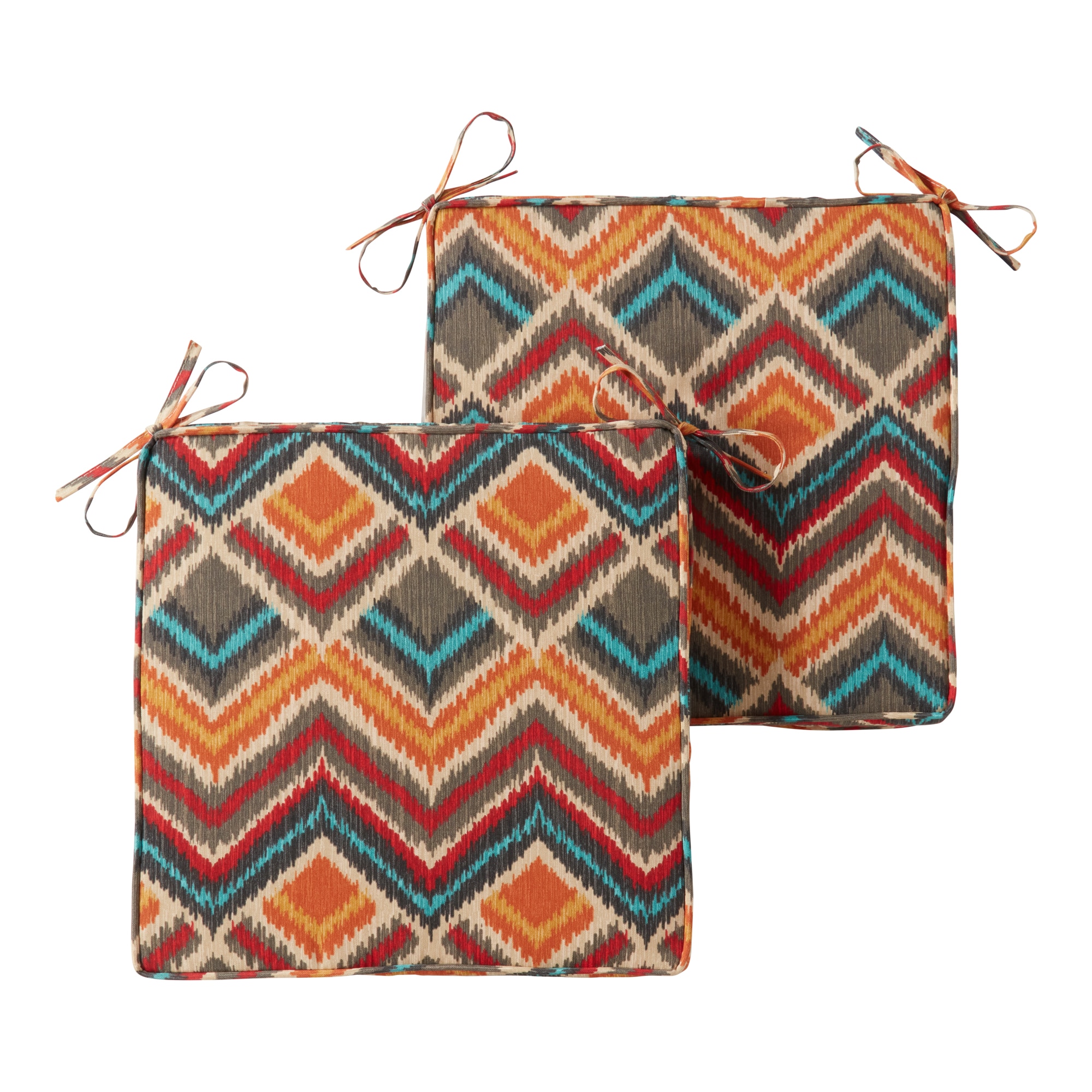 Greendale Home Fashions OP1100S2-SURREAL Square Outdoor 18-in x 18-in 2 -Piece Surreal Patio chair cushion