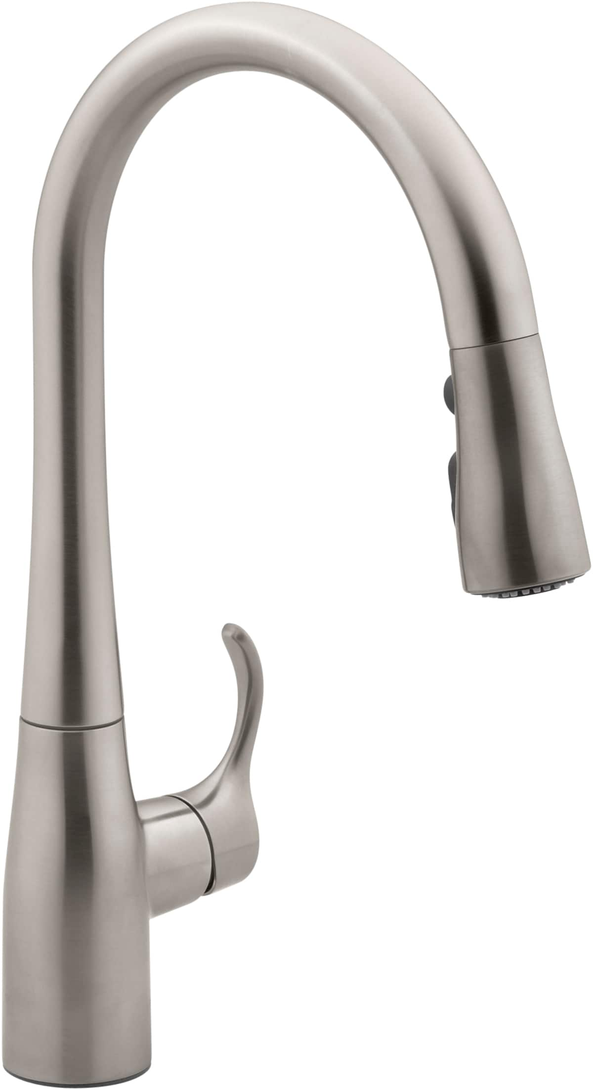 KOHLER Simplice Vibrant Stainless Single Handle Pull-down Kitchen ...