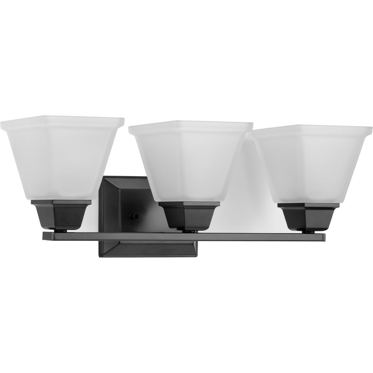Matte Black 23" Steel 3-Light Bath Vanity Fixture