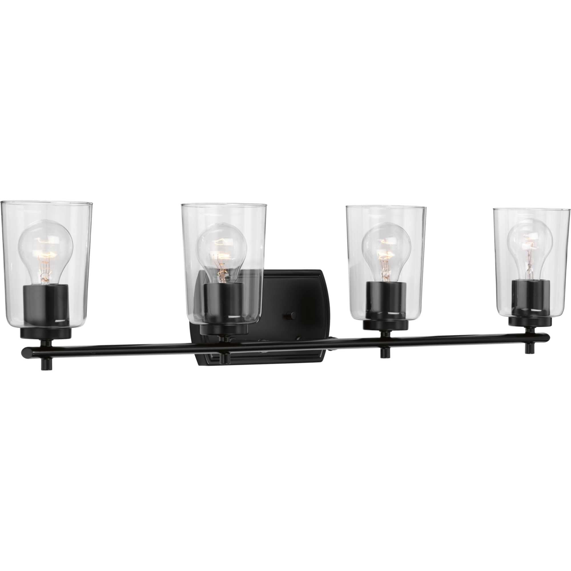 Progress Lighting Adley 32-in 4-light Matte Black Transitional Vanity 