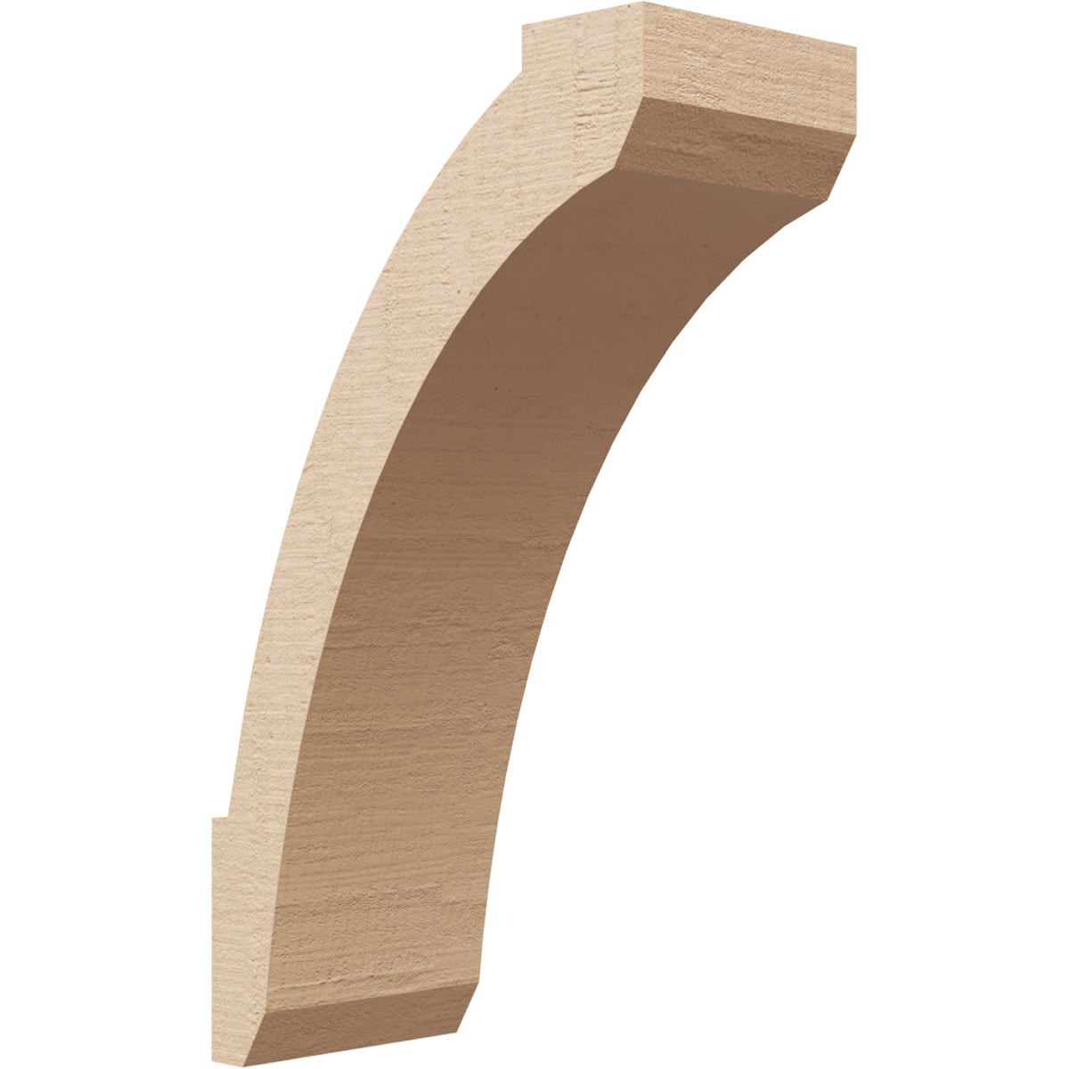 Ekena Millwork BRCUR03X06X10LFTRCPR 3-in x 10-in x 6-in Primed Urethane Lafayette Rough Cedar TimberThane Knee Brace