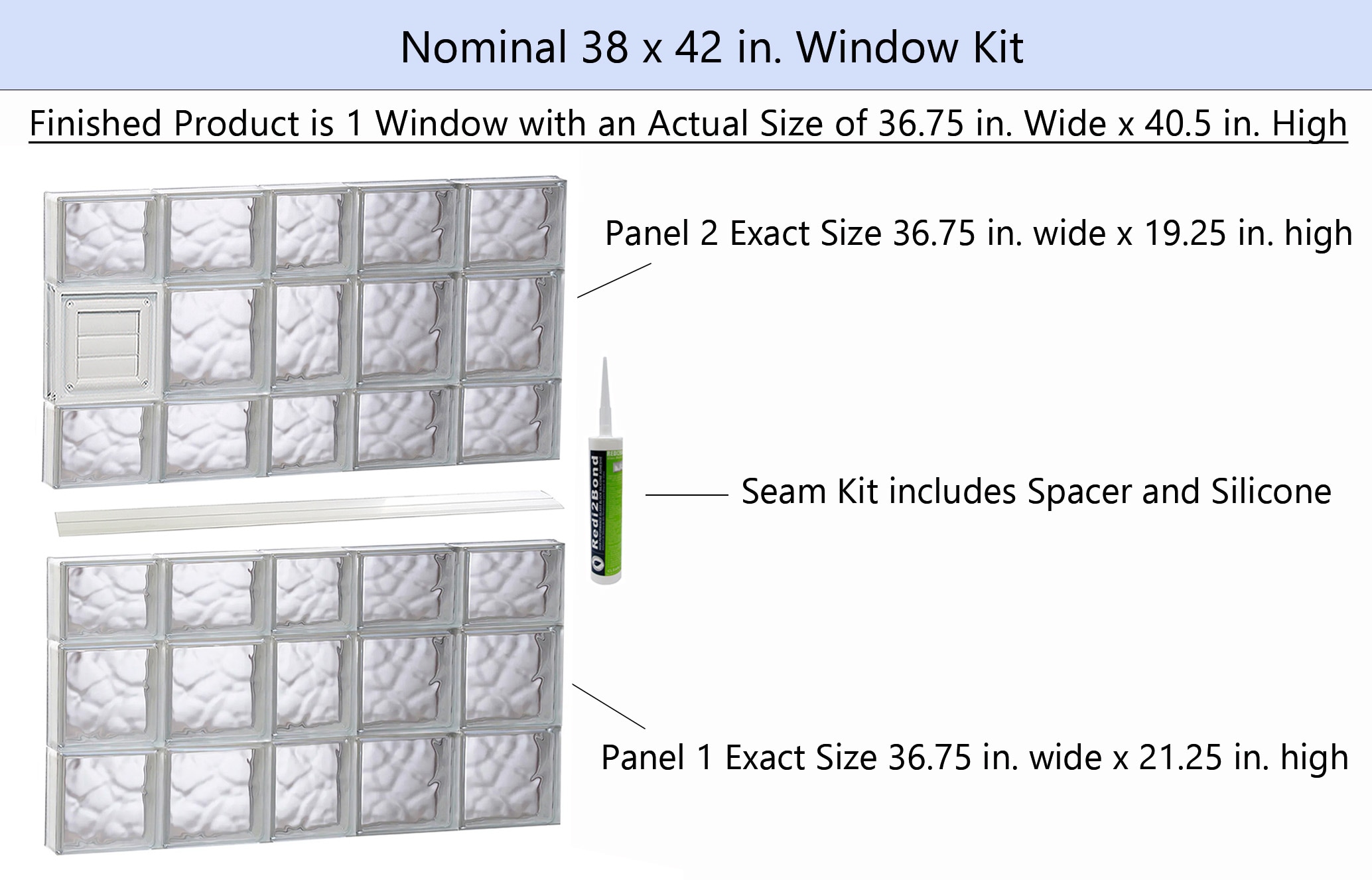 REDI2SET D3842DC Glass-Block-Windows - View #2